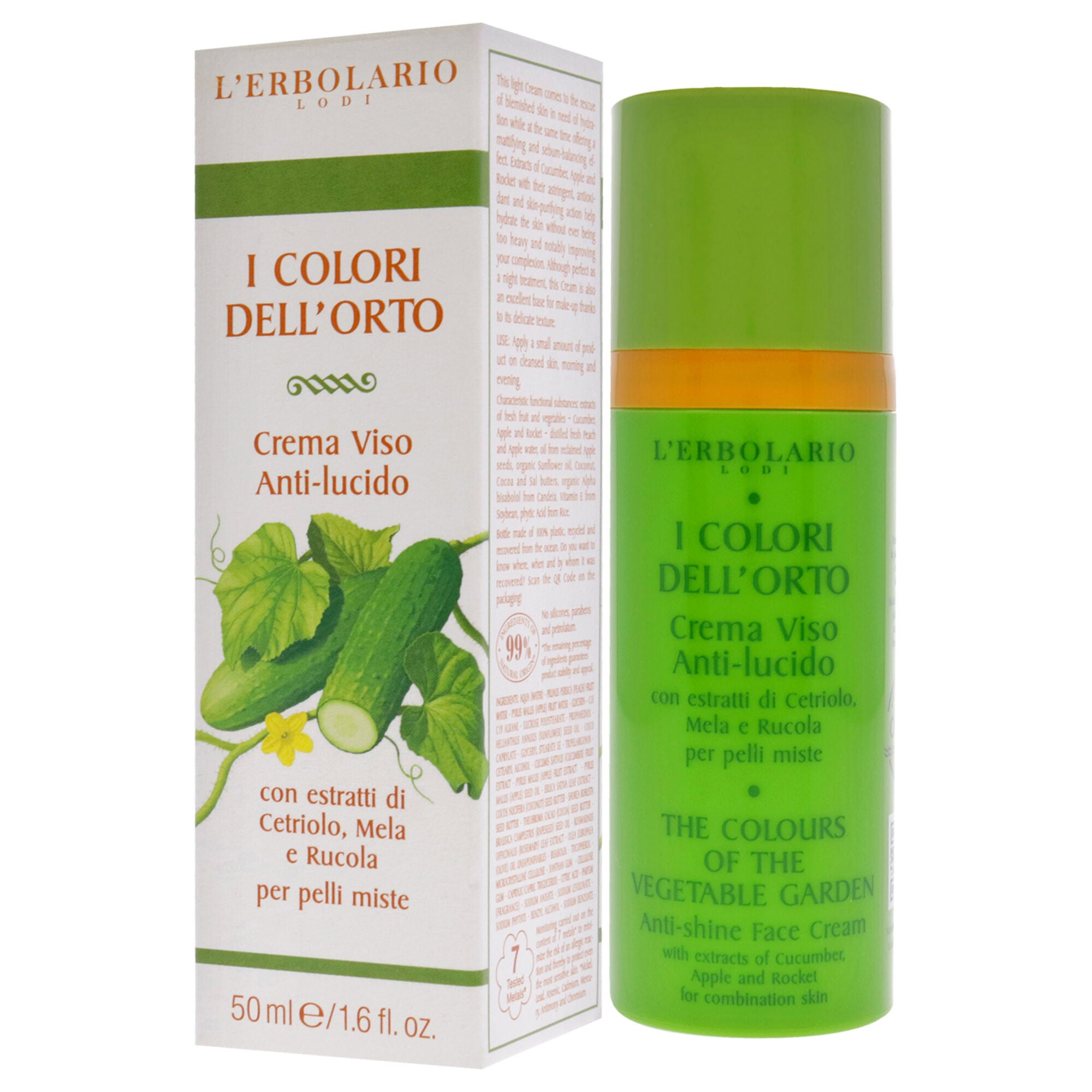 Anti-Shine Face Cream - The Colours of the Vegetable Garden by LErbolario for Women - 1.6 oz Cream, , alternate image number 7