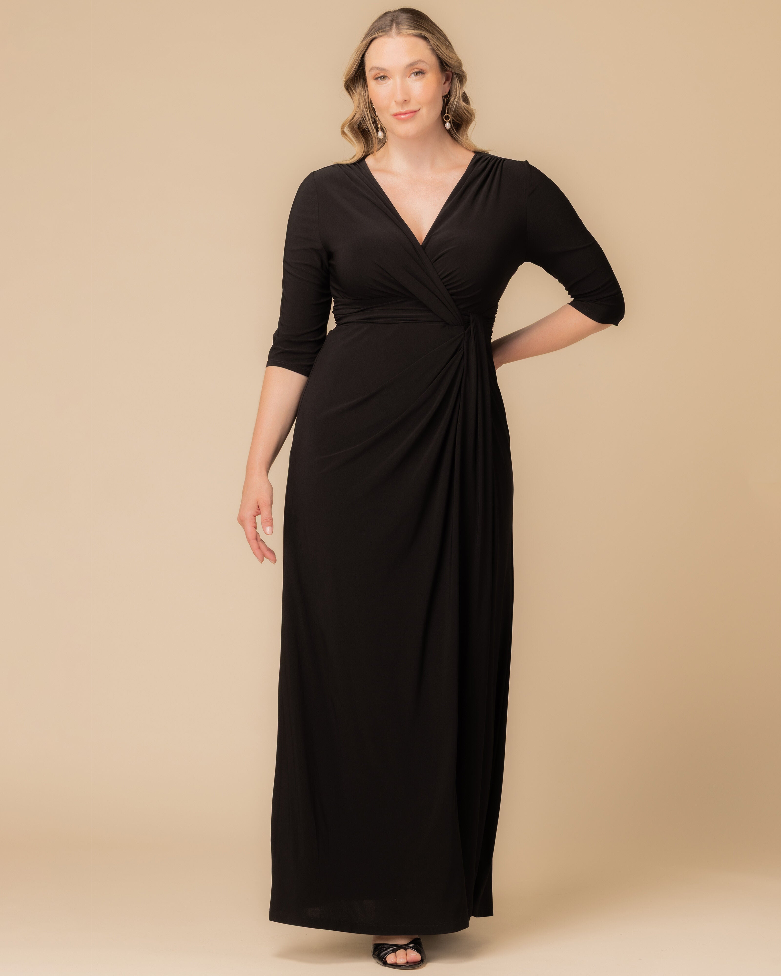 Evening Romance Gown, BLACK NOIR / Black, alternate image number 2