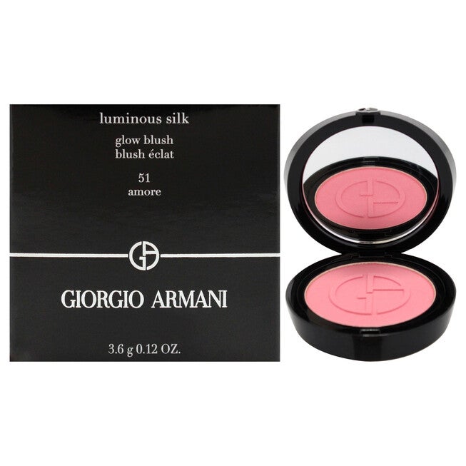 Luminous Silk Glow Blush- 51 Amore by Giorgio Armani for Women - 0.12 oz Blush, NA, hi-res image number null