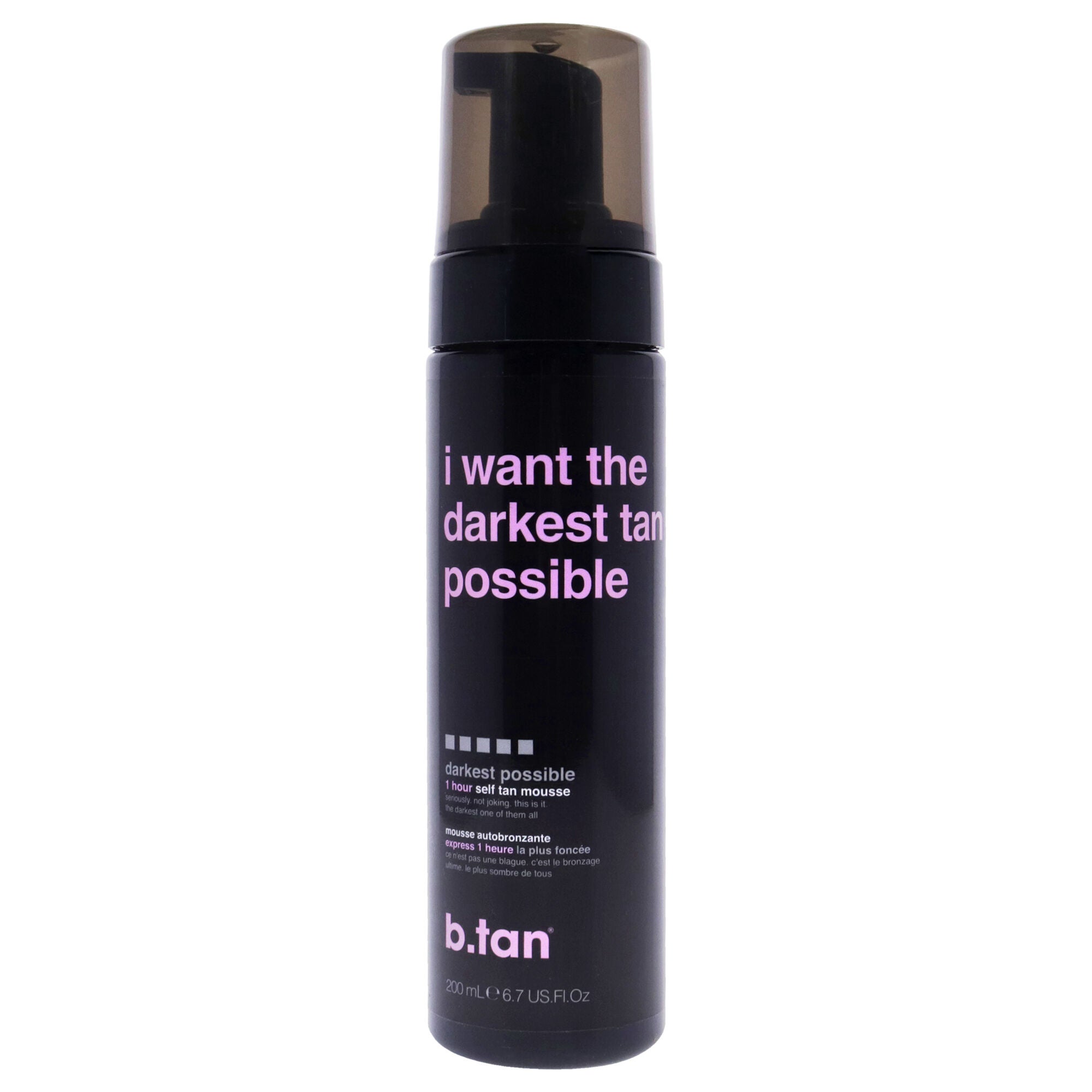 I Want The Darkest Tan Possible Self Tan Mousse by B.Tan for Unisex - 6.7 oz Mousse, See Description, hi-res image number 0