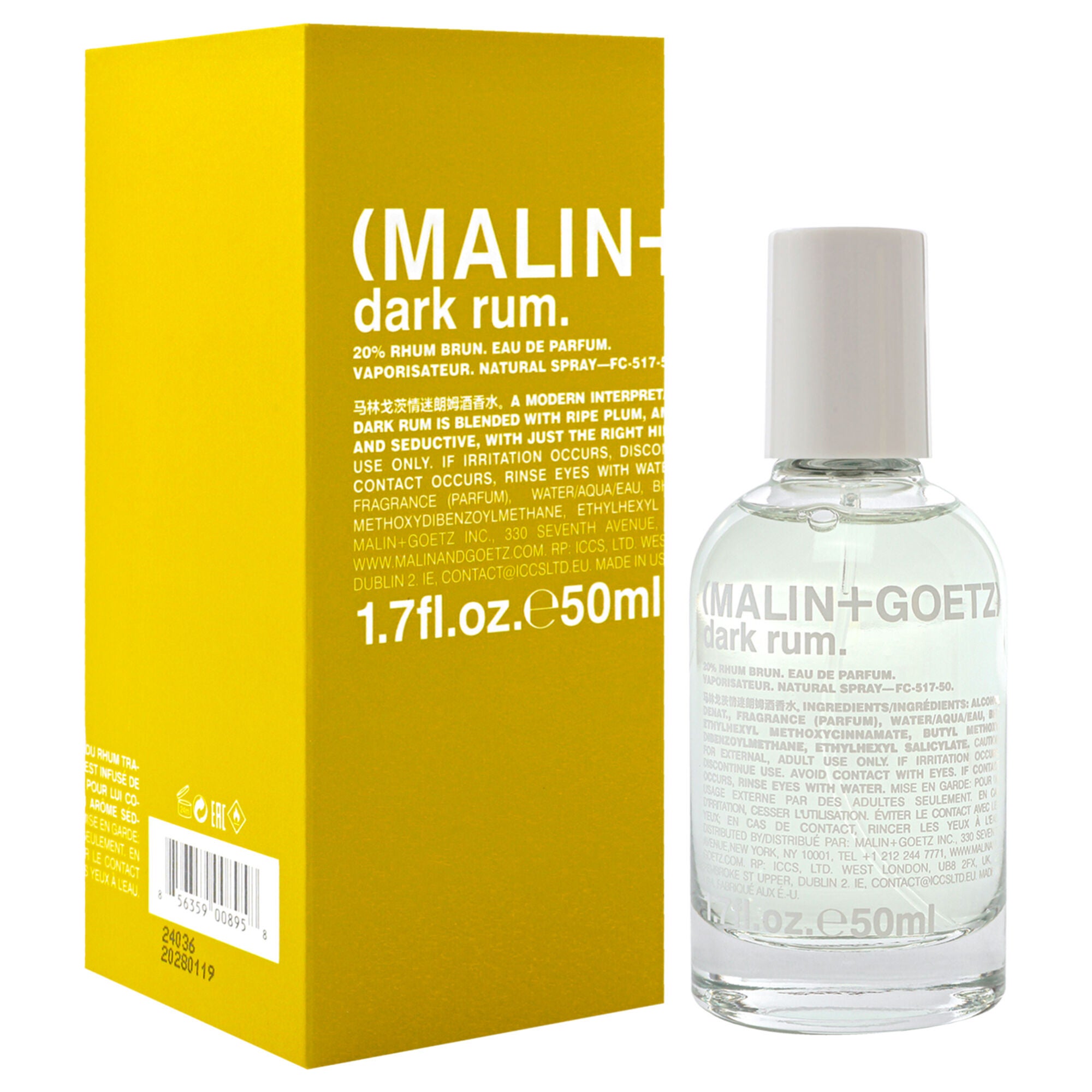 Dark Rum by Malin + Goetz for Unisex - 1.7 oz EDP Spray, See Description, alternate image number 2