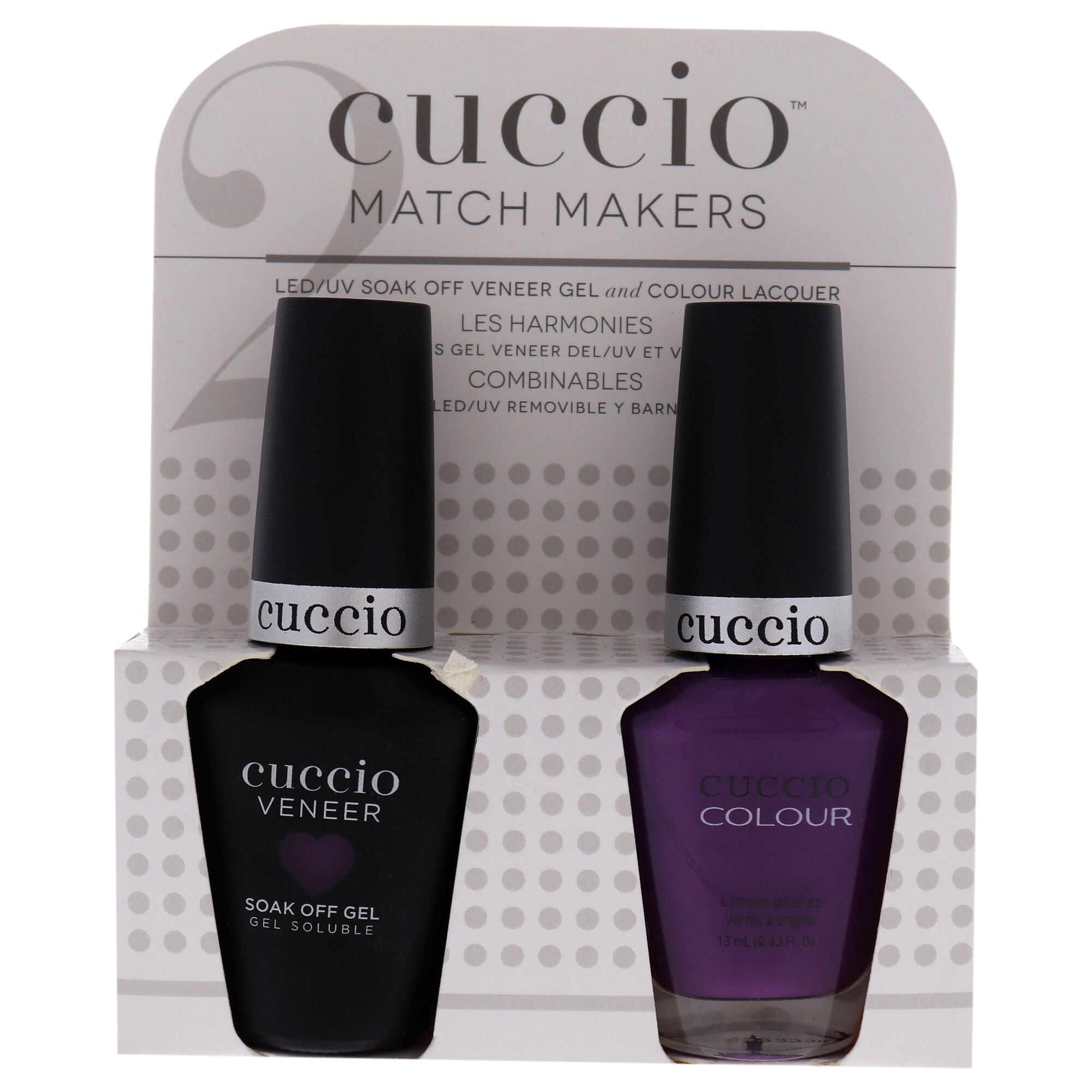 Match Makers Set - Mercury Rising by Cuccio Colour for Women - 2 Pc 0.44oz Veneer Soak Of Gel Nail Polish, 0.43oz Colour Nail Polish, See Description, hi-res image number 0