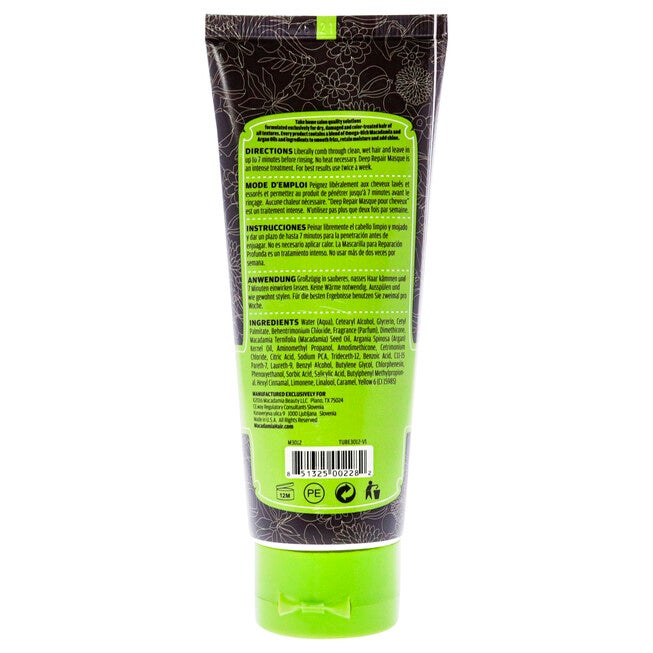 Natural Oil Deep Repair Masque by Macadamia Oil for Unisex - 3.3 oz Masque, , alternate image number null