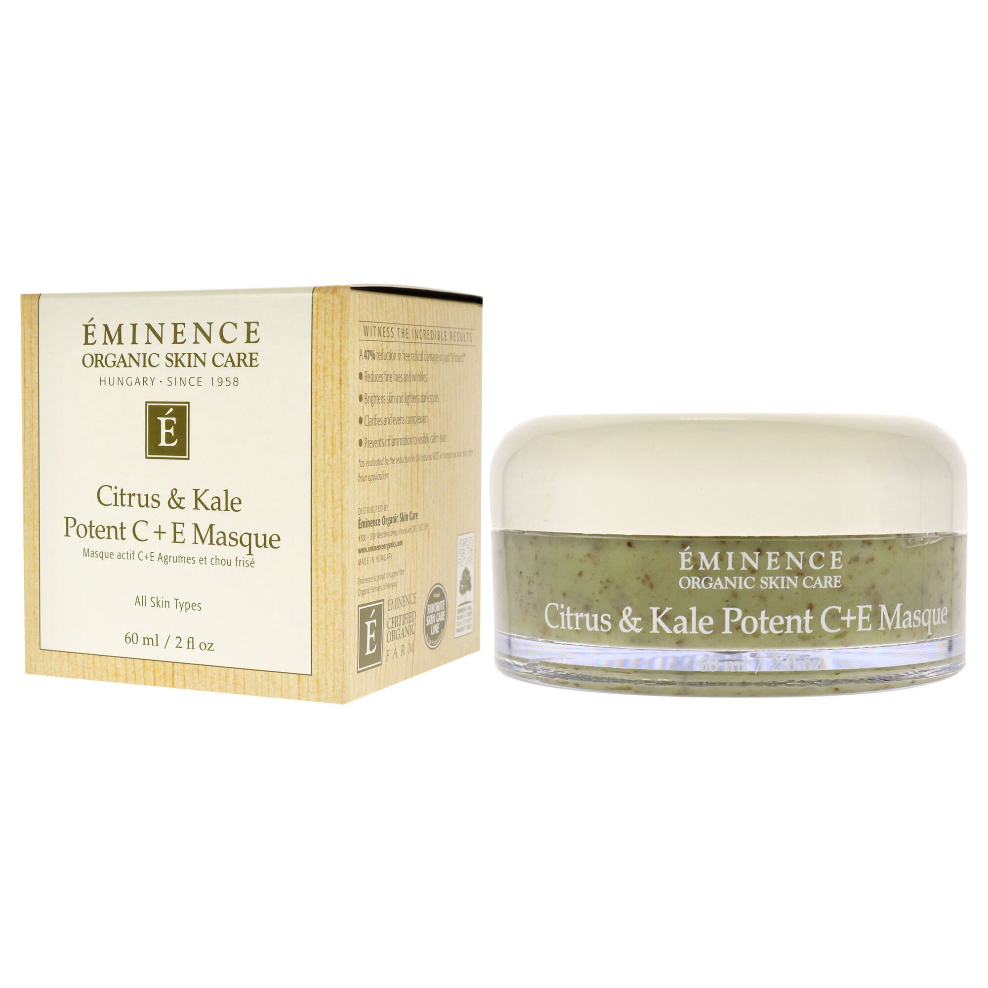 Citrus and Kale Potent C and E Masque by Eminence for Unisex - 2 oz Mask, See Description, alternate image number 3