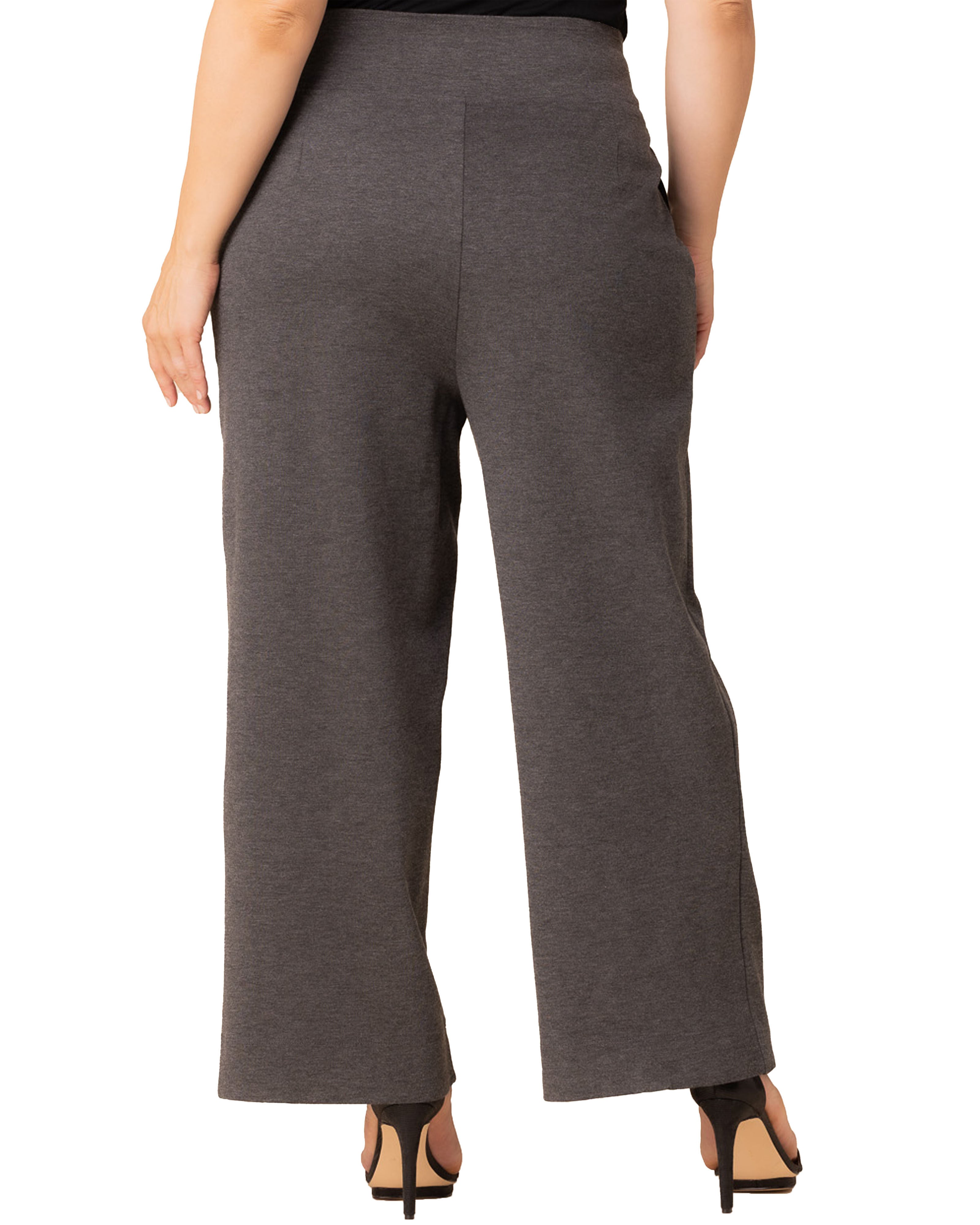 Polished Ponte Pants, CHARCOAL GREY / Charcoal Grey, alternate image number 1