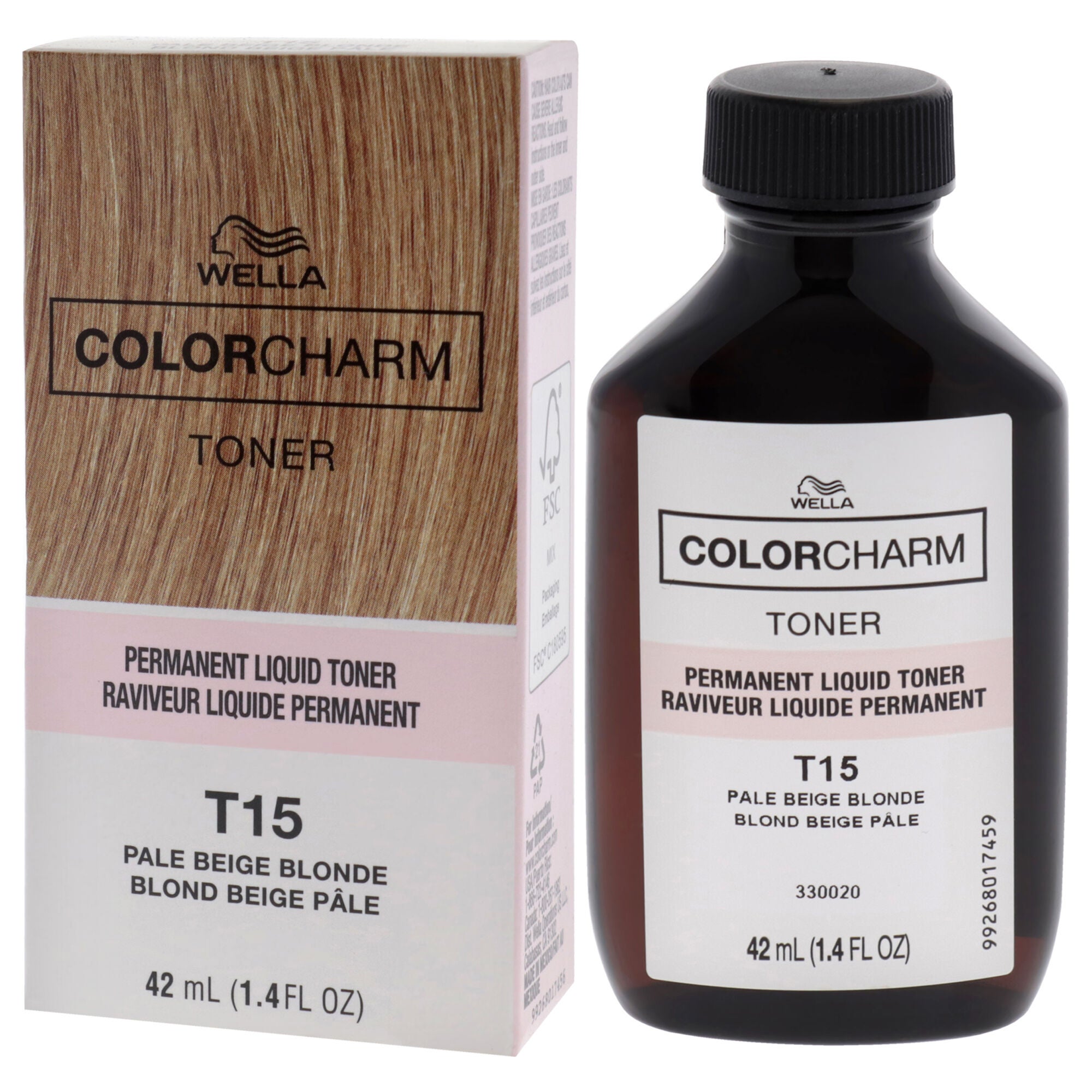 Color Charm Permanent Toner - T15 Pale Beige Blonde by Wella for Unisex - 1.4 oz Toner, See Description, alternate image number 3