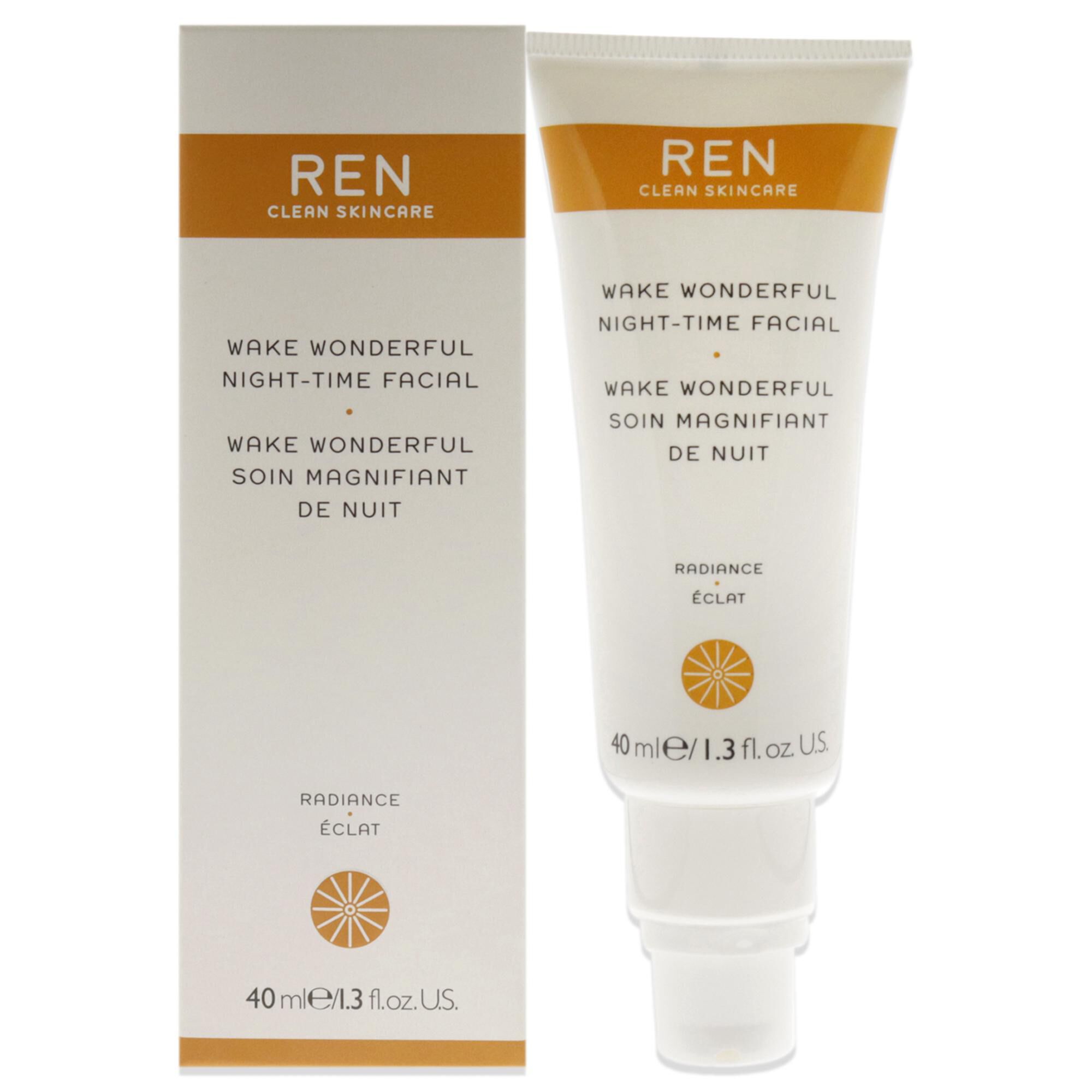 Wake Wonderful Night-Time Facial by REN for Unisex - 1.3 oz Treatment, See Description, hi-res image number 0