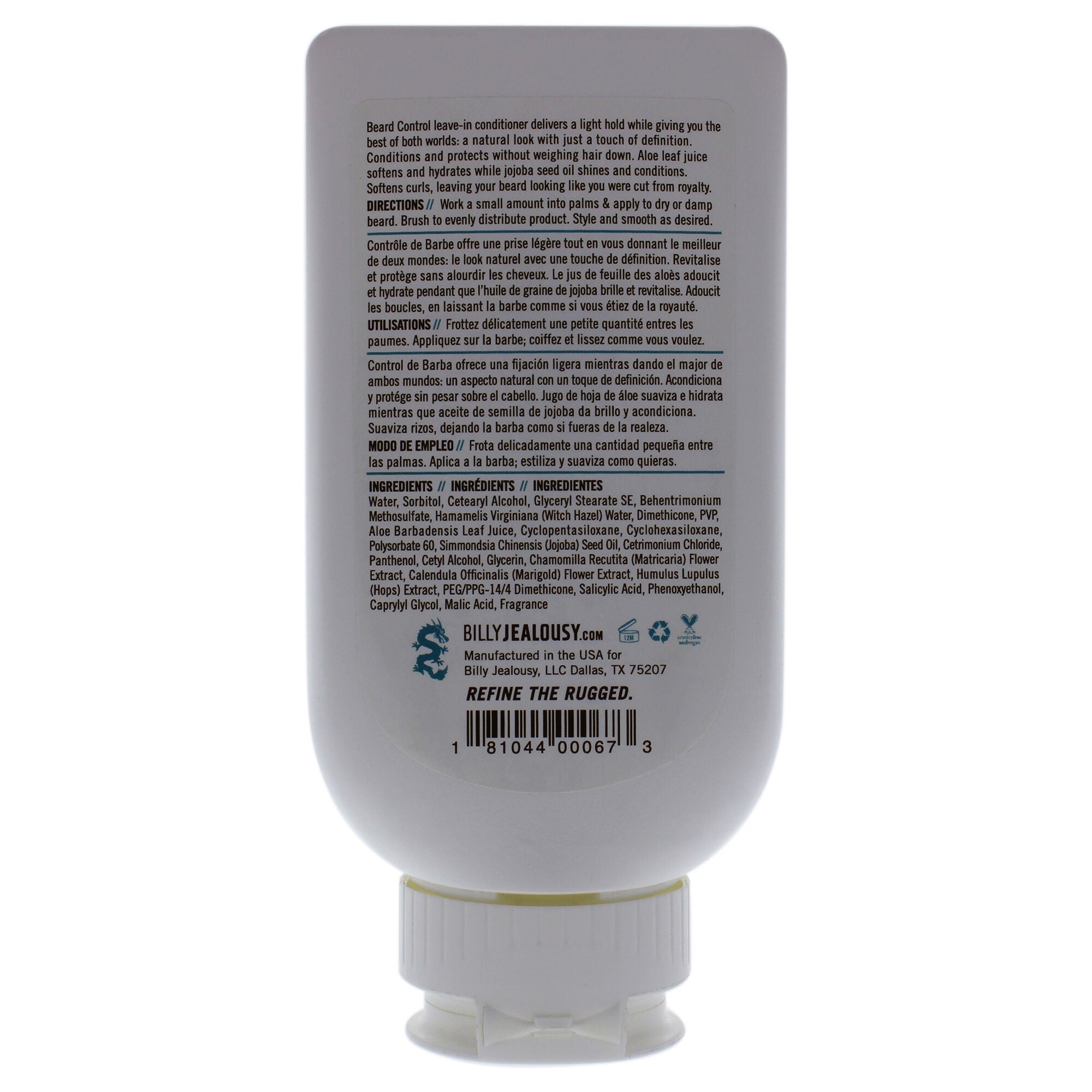 Beard Control Leave-in Conditioner by Billy Jealousy for Men - 8 oz Conditioner, See Description, alternate image number 2