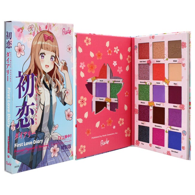 Manga Collection Pressed Pigments and Shadows Palette - First Love Diary by Rude Cosmetics for Women - 0.77 oz Palette, , alternate image number null