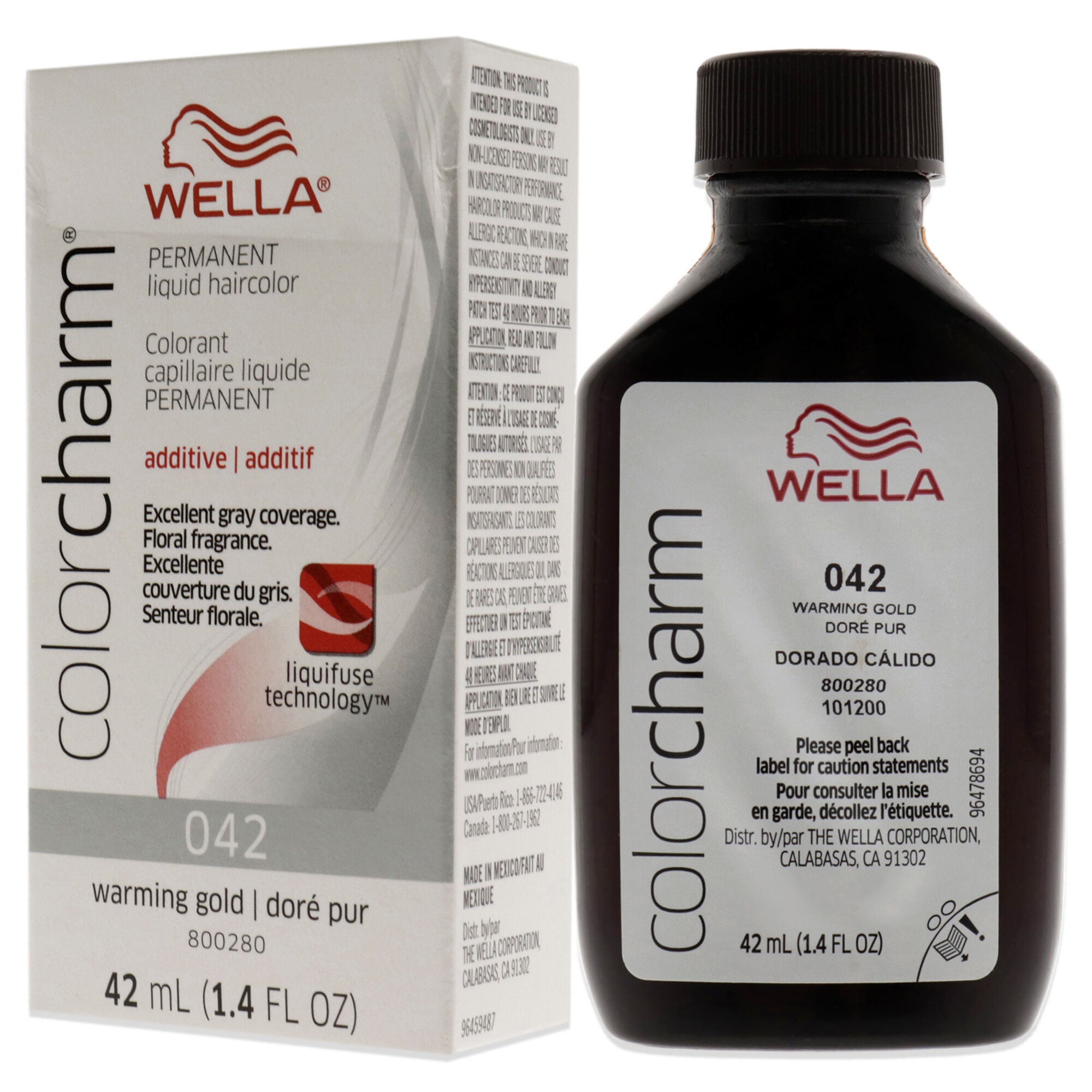 Color Charm Permanent Liquid Hair Color - 42 Gold by Wella for Unisex - 1.42 oz Hair Color, See Description, alternate image number 3