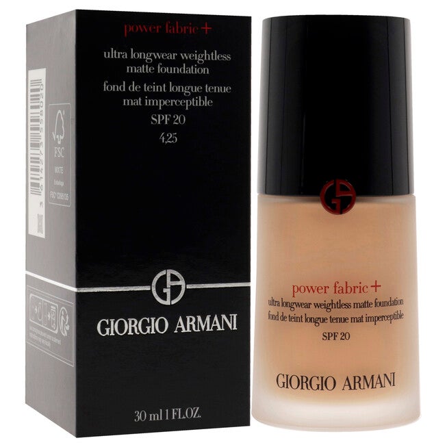 Power Fabric Plus Longwear Weightless Matte Foundation SPF 20 - 4.25 by Giorgio Armani for Women - 1 oz Foundation, NA, alternate image number null