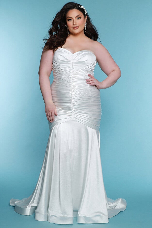 EMME WEDDING DRESS, White / White, hi-res image number null