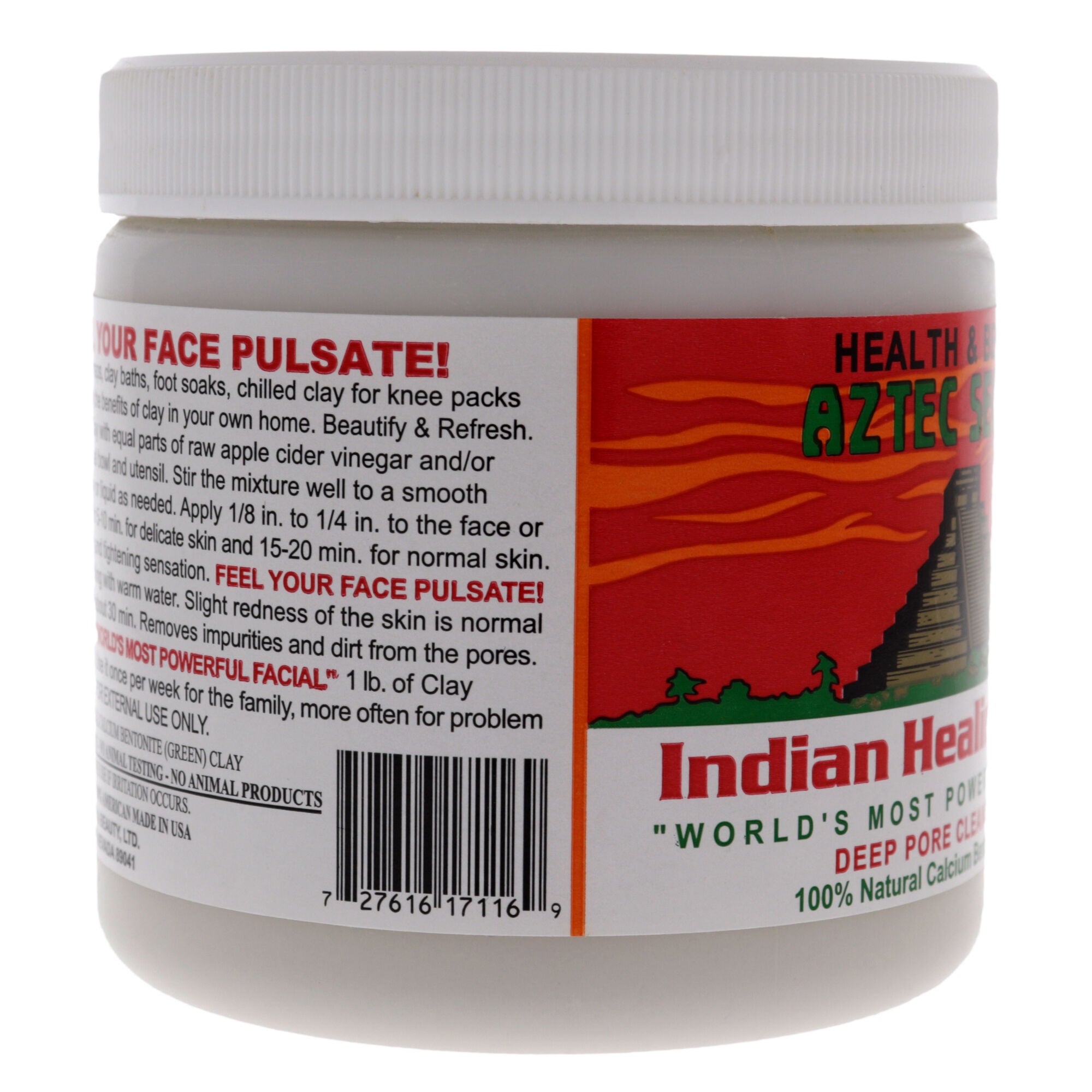 Indian Healing Clay by Aztec Secret for Unisex - 16 oz Clay, See Description, alternate image number 2