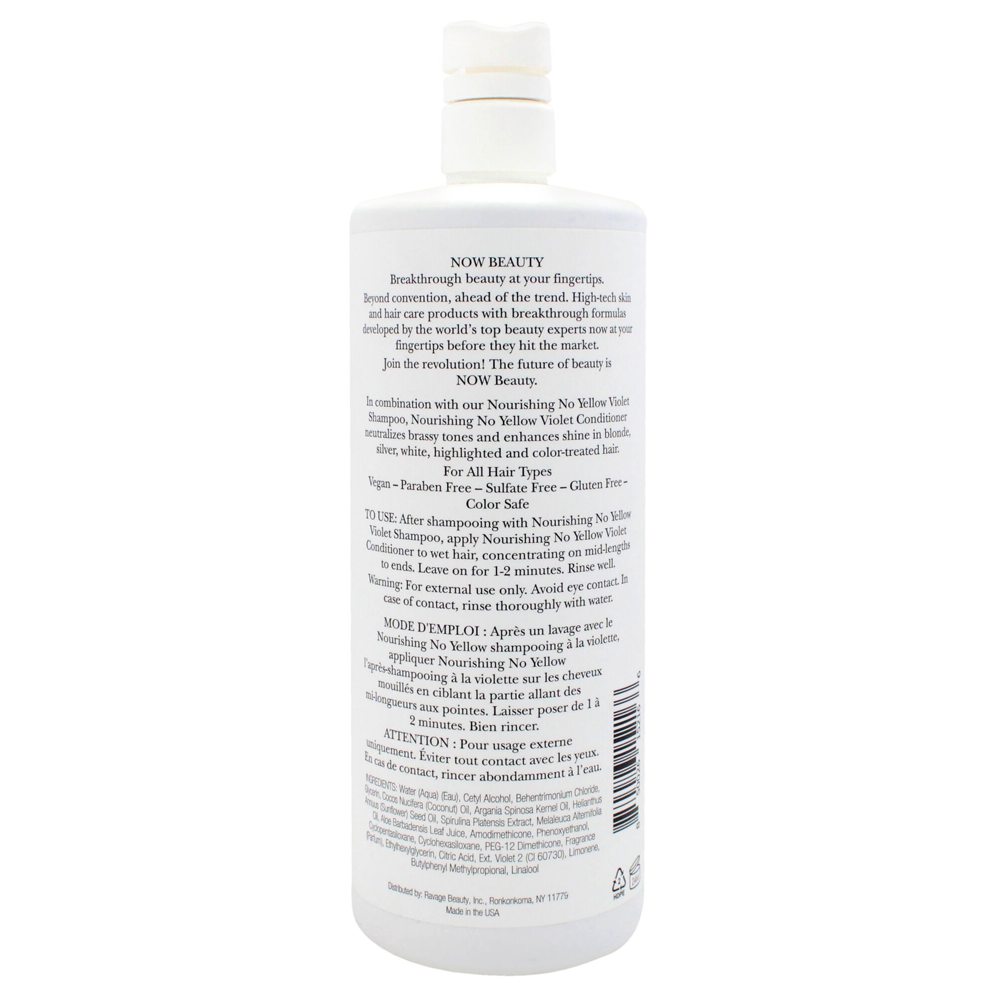 No Yellow Conditioner by NOW Beauty for Unisex - 32 oz Conditioner, See Description, alternate image number 3