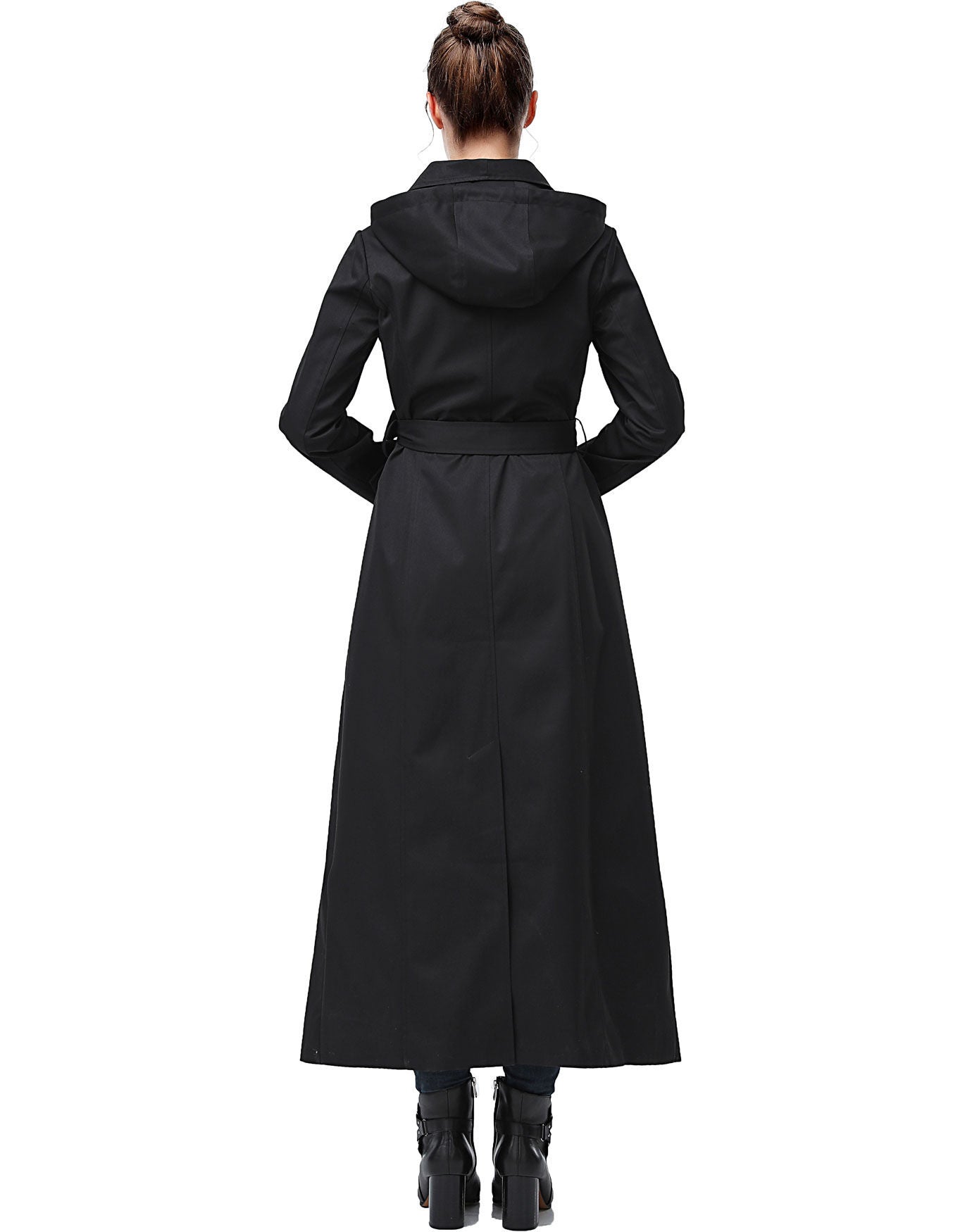 Jessica Waterproof Hooded Long Trench Coat, , alternate image number 1