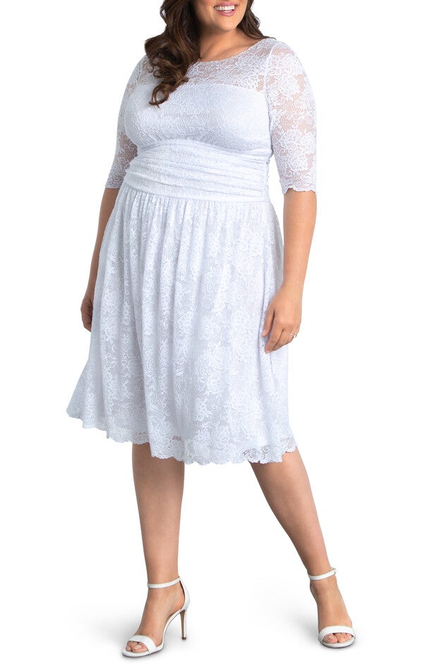 Aurora Lace Wedding Dress, WHITE / White, hi-res image number null