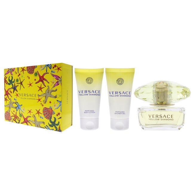 Versace Yellow Diamond by Versace for Women - 3 Pc Gift Set 1.7oz EDT Spray, 1.7oz Perfumed Shower Gel, 1.7oz Perfumed Body Lotion, , alternate image number null