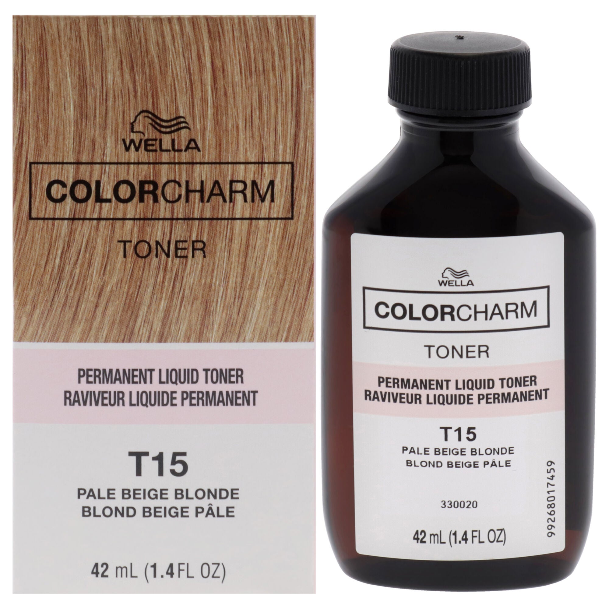 Color Charm Permanent Toner - T15 Pale Beige Blonde by Wella for Unisex - 1.4 oz Toner, See Description, hi-res image number 0