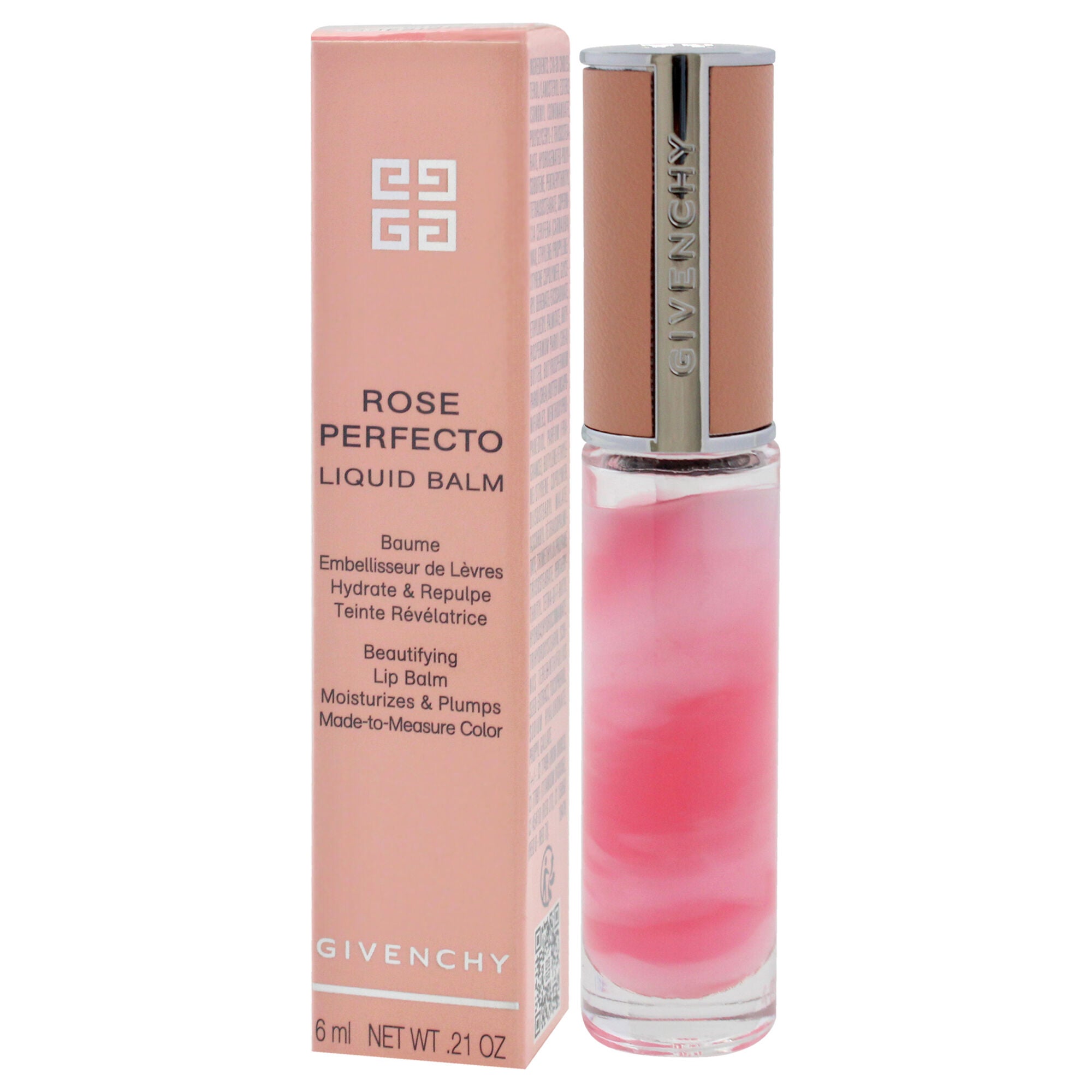 Rose Perfecto Tinted Liquid Lip Balm - 001 Pink Irresistible by Givenchy for Women - 0.2 oz Lip Balm, Pink, alternate image number 3