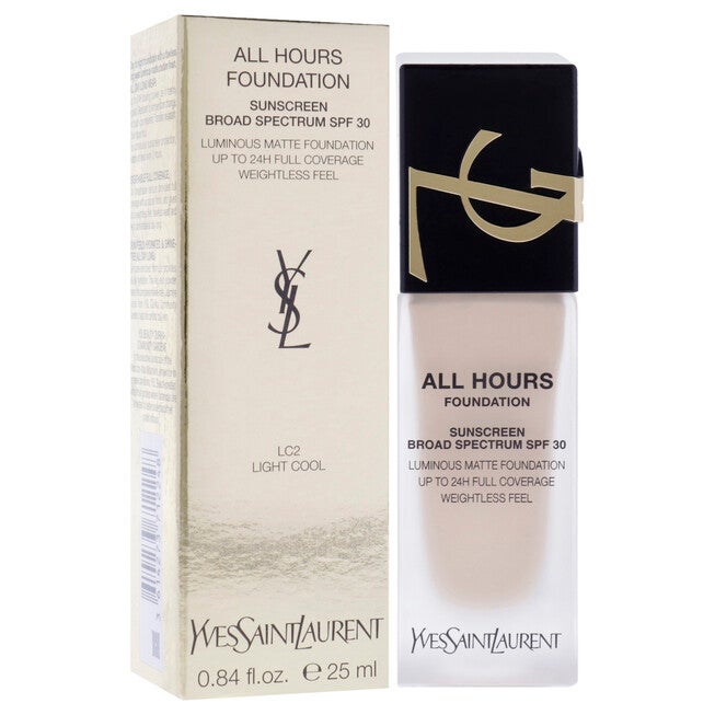 All Hours Foundation SPF 30 - LC2 Light Cool by Yves Saint Laurent for Women - 0.84 oz Foundation, NA, alternate image number null