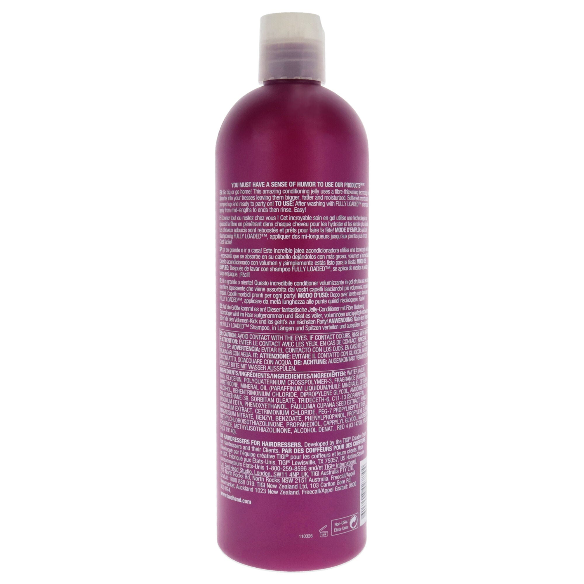 Bed Head Fully Loaded Volumizing Conditioning Jelly by TIGI for Unisex - 25.36 oz Conditioner, , alternate image number 3
