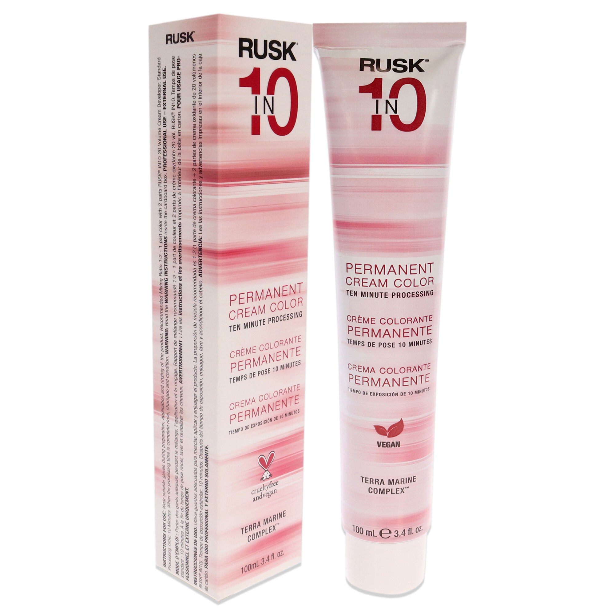 Permanent Cream Color In10 - 8A Light Ash Blonde by Rusk for Unisex - 3.4 oz Hair Color, , alternate image number 7