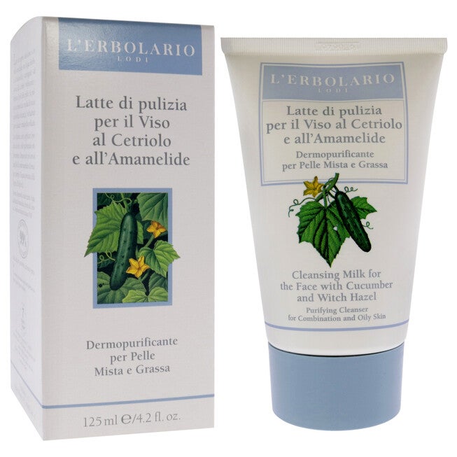 Cleansing Milk - Cucumber and Witch Hazel by LErbolario for Women - 4.2 oz Cleanser, See Description, alternate image number 1