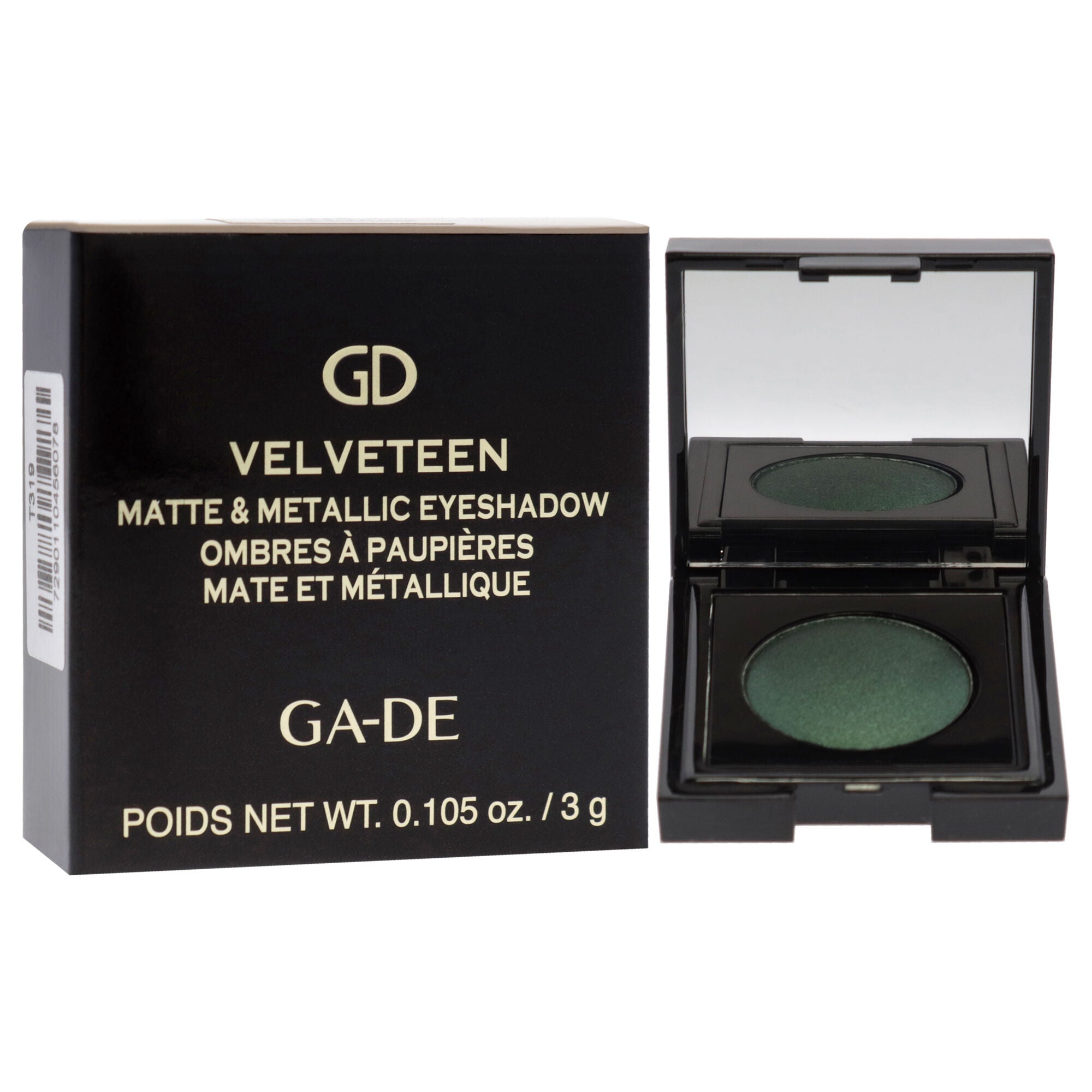 Velveteen Matte and Metallic Eyeshadow - 205 Greenway by GA-DE for Women - 0.105 oz Eye Shadow, See Description, alternate image number 1