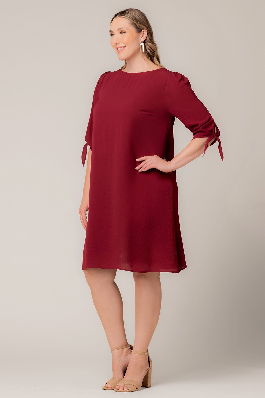 Manhattan Shift Dress, Cranberry / Raspberry, alternate image number 3