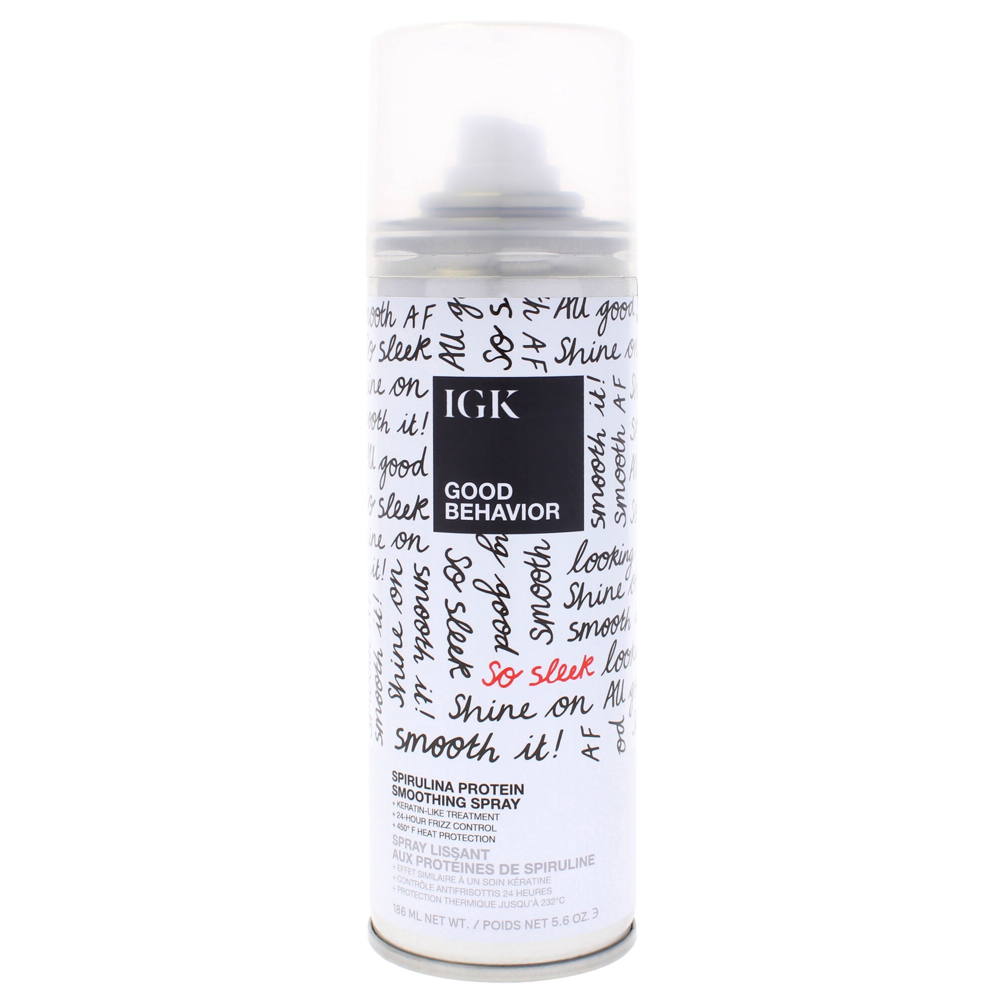 Good Behavior Spirulina Protein Smoothing Spray by IGK for Women - 5.6 oz Hair Spray, Clear, hi-res image number 0