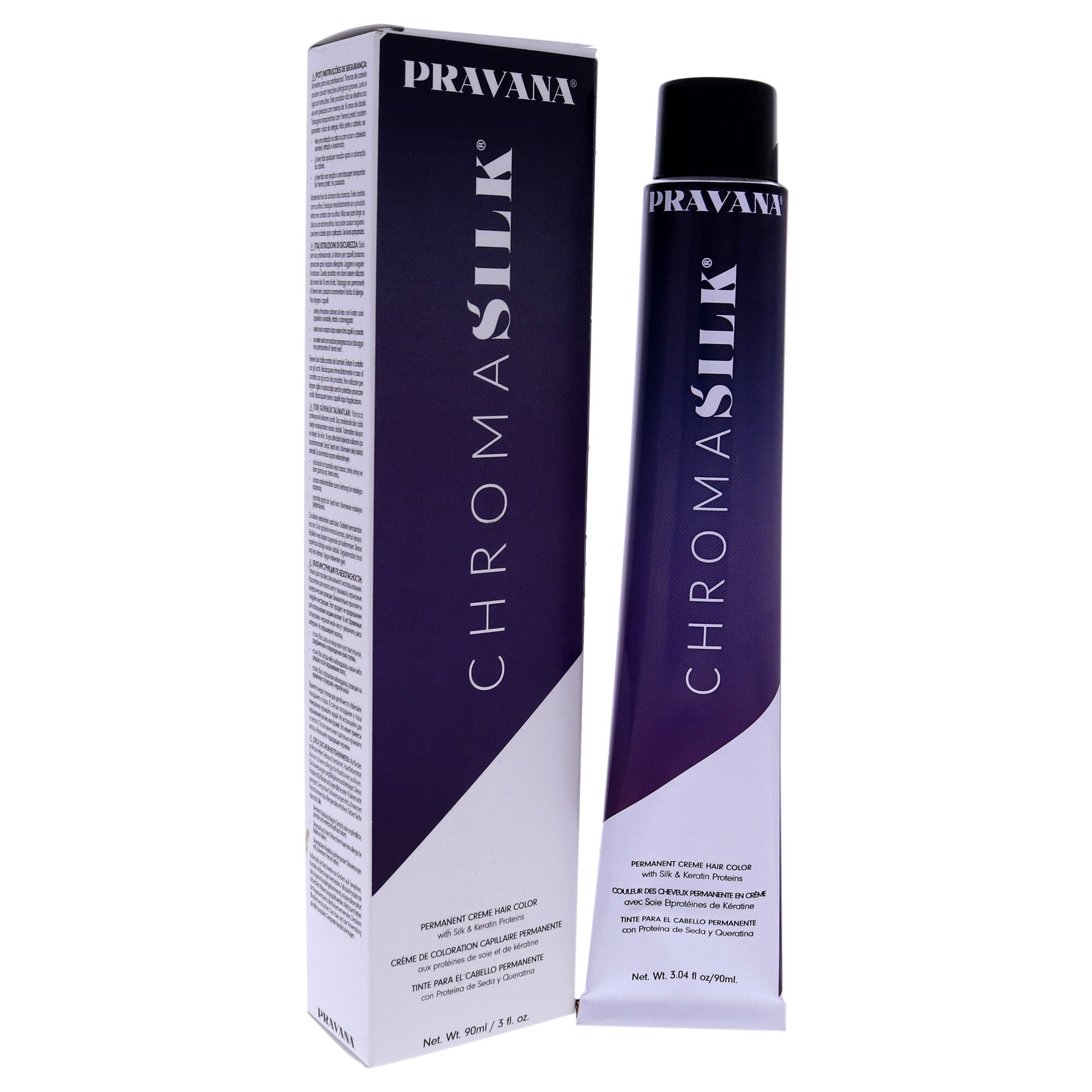 ChromaSilk Creme Hair Color - 5.45 Light Copper Mahogany Brown by Pravana for Unisex - 3 oz Hair Color, See Description, alternate image number 1