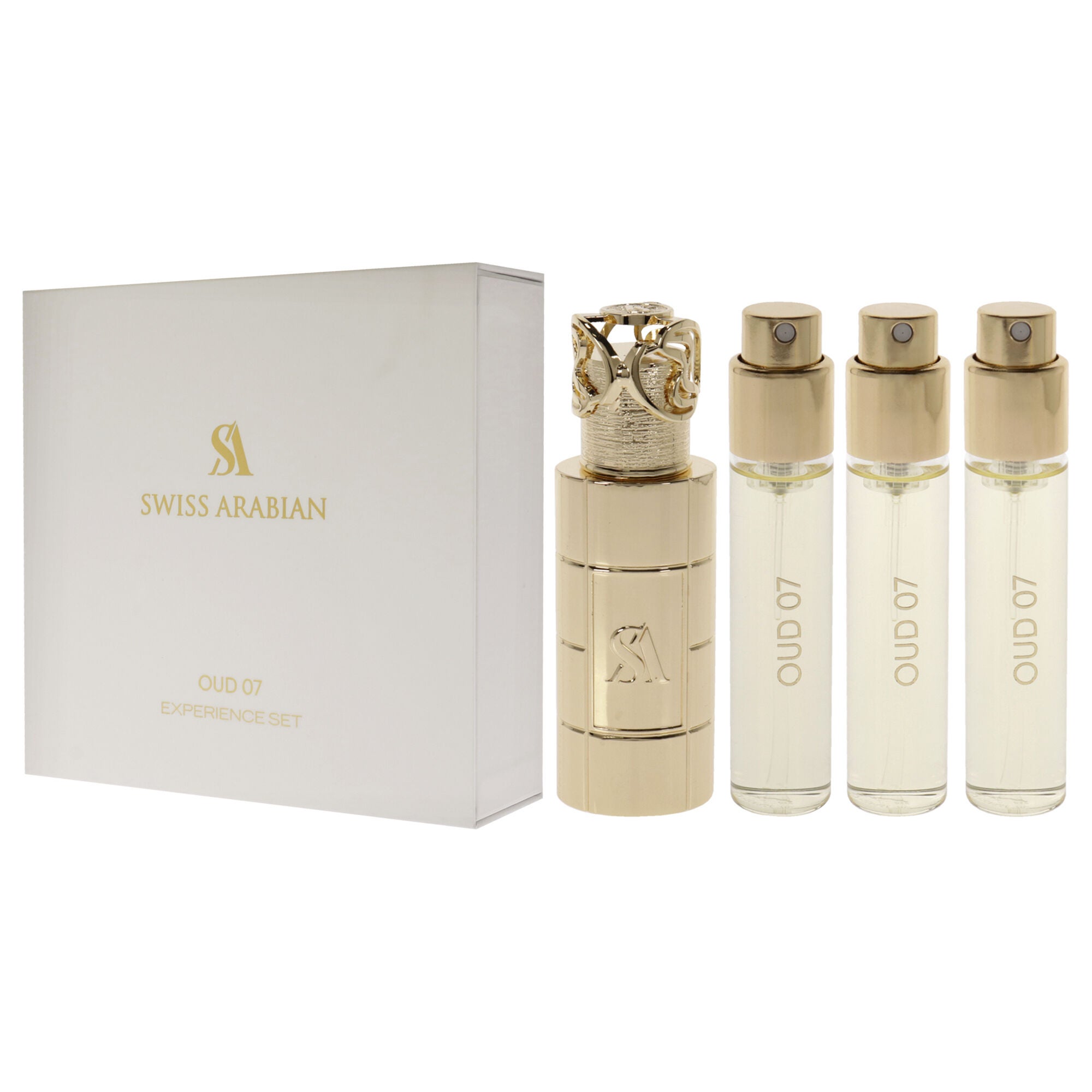 Oud 07 by Swiss Arabian for Unisex - 4 Pc Mini Gift Set 3 x 1oz Perfume Spray, Metal Case, , alternate image number 7