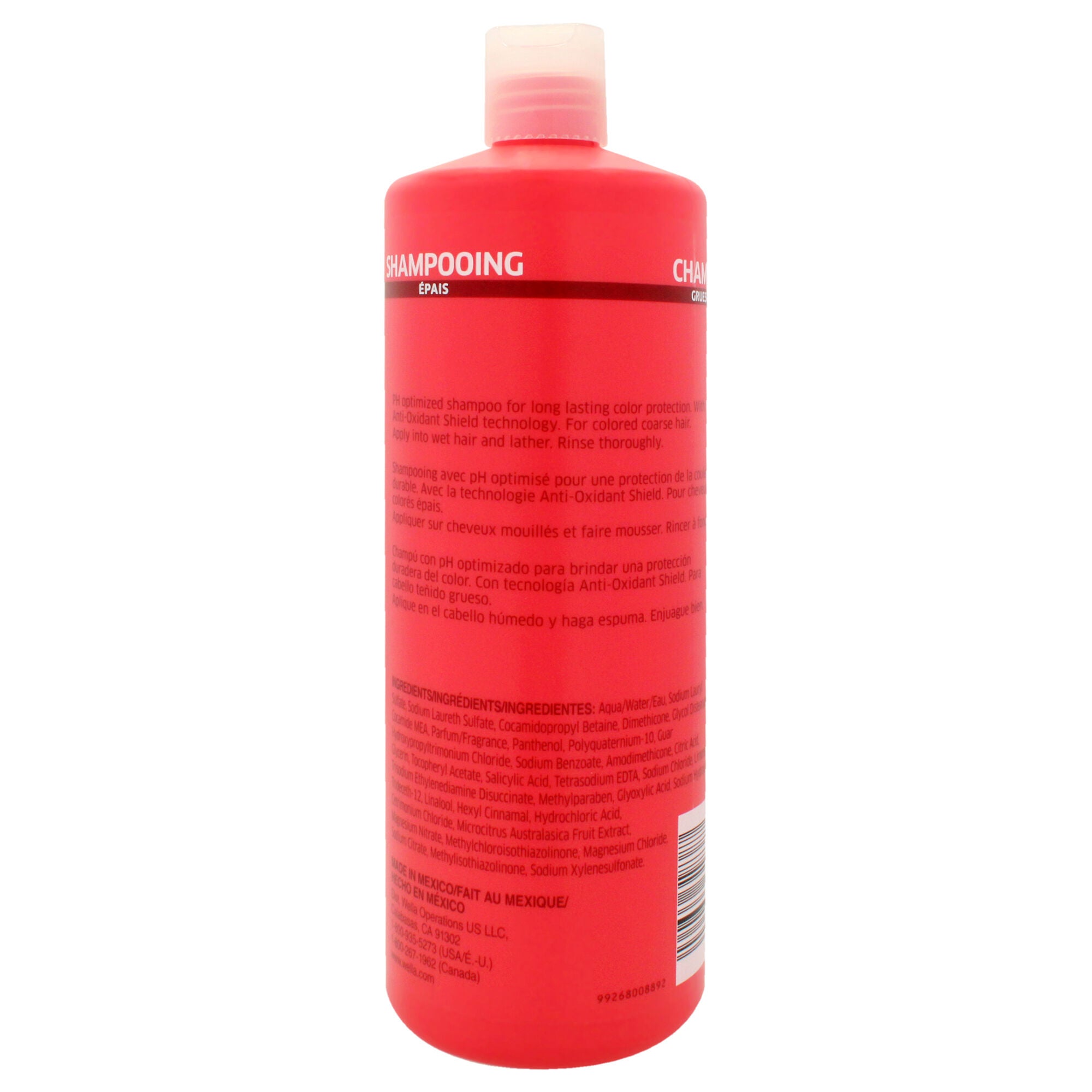 Invigo Brilliance Shampoo For Coarse Hair by Wella for Unisex - 33.8 oz Shampoo, See Description, alternate image number 1