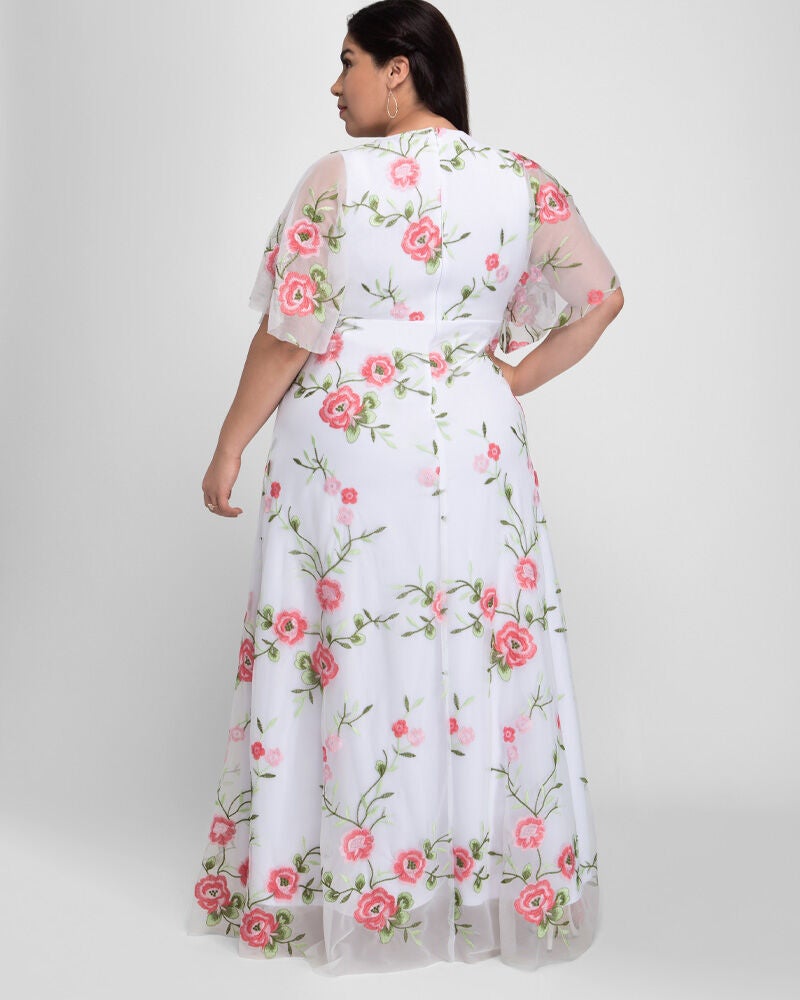 Embroidered Elegance Evening Gown, , alternate image number 9