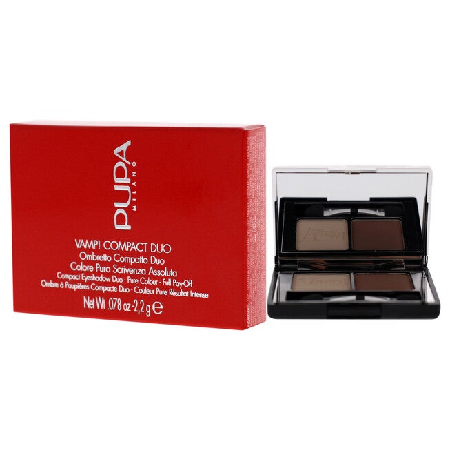 Vamp! Compact Duo Eyeshadow - 005 Milk Chocolate by Pupa Milano for Women - 0.078 oz Eye Shadow, , alternate image number null