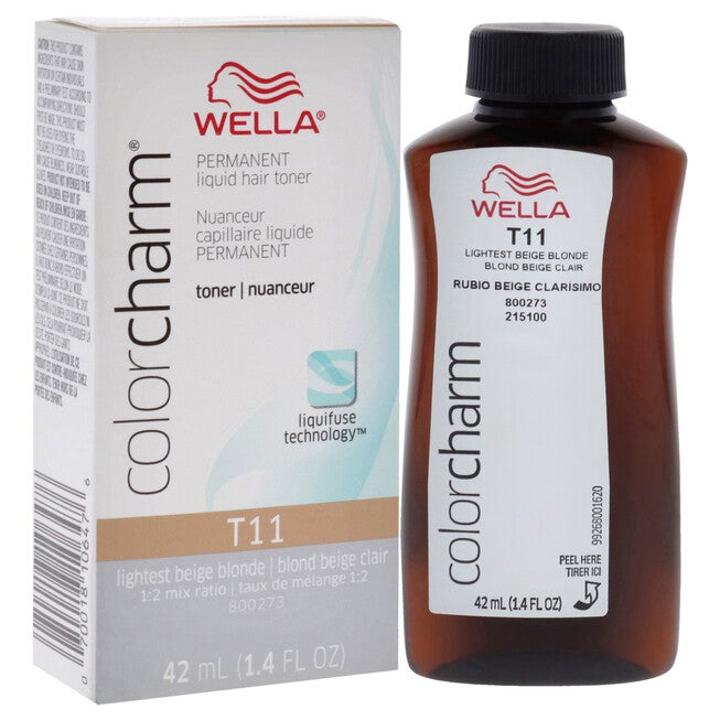 Color Charm Permanent Toner - T11 Lightest Beige Blonde by Wella for Unisex - 1.4 oz Toner, , alternate image number null