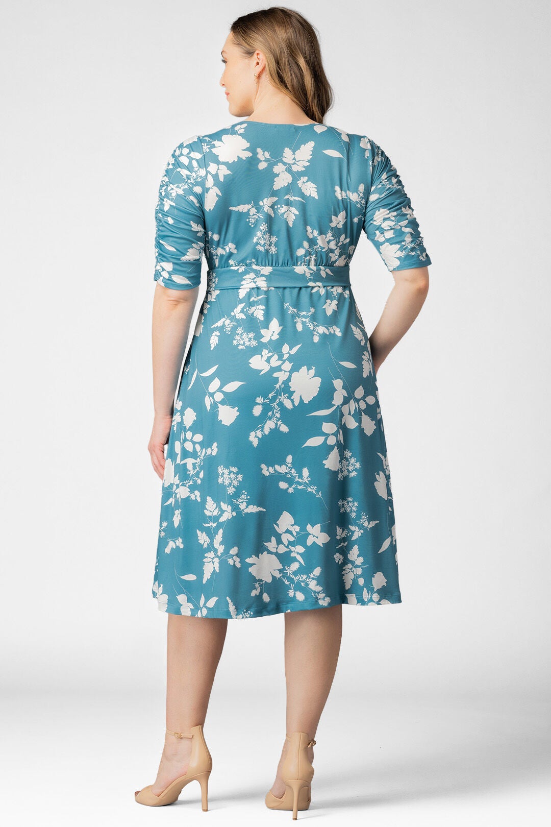 Gabriella Dress, Aqua Blooms / Light Blue, alternate image number 1