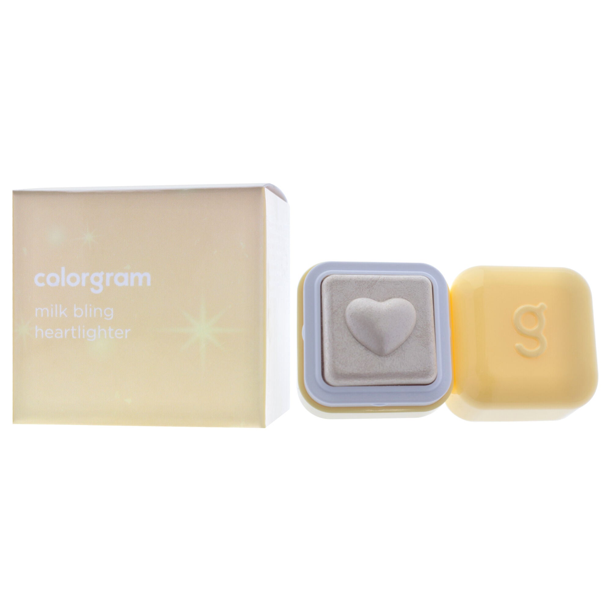 Milk Bling Heartlighter - 07 Buttercup Ivory by Colorgram for Women - 0.07 oz Highlighter, Yellow, alternate image number 3