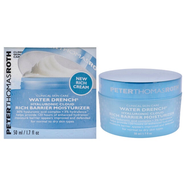 Water Drench Hyaluronic Cloud Rich Barrier Moisturizer by Peter Thomas Roth for Unisex - 1.7 oz Moisturizer, NA, hi-res image number null