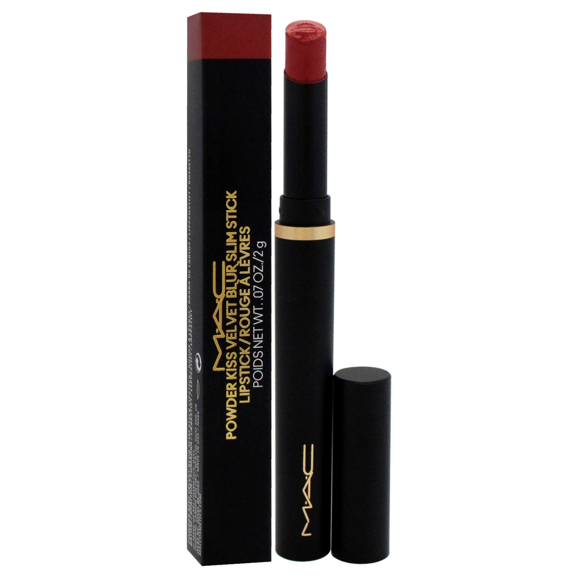 Powder Kiss Velvet Blur Slim Stick - 899 Brickthrough by MAC for Women - 0.07 oz Lipstick, , alternate image number 6