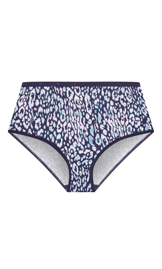 Microfiber Print Full Brief - navy, , alternate image number null
