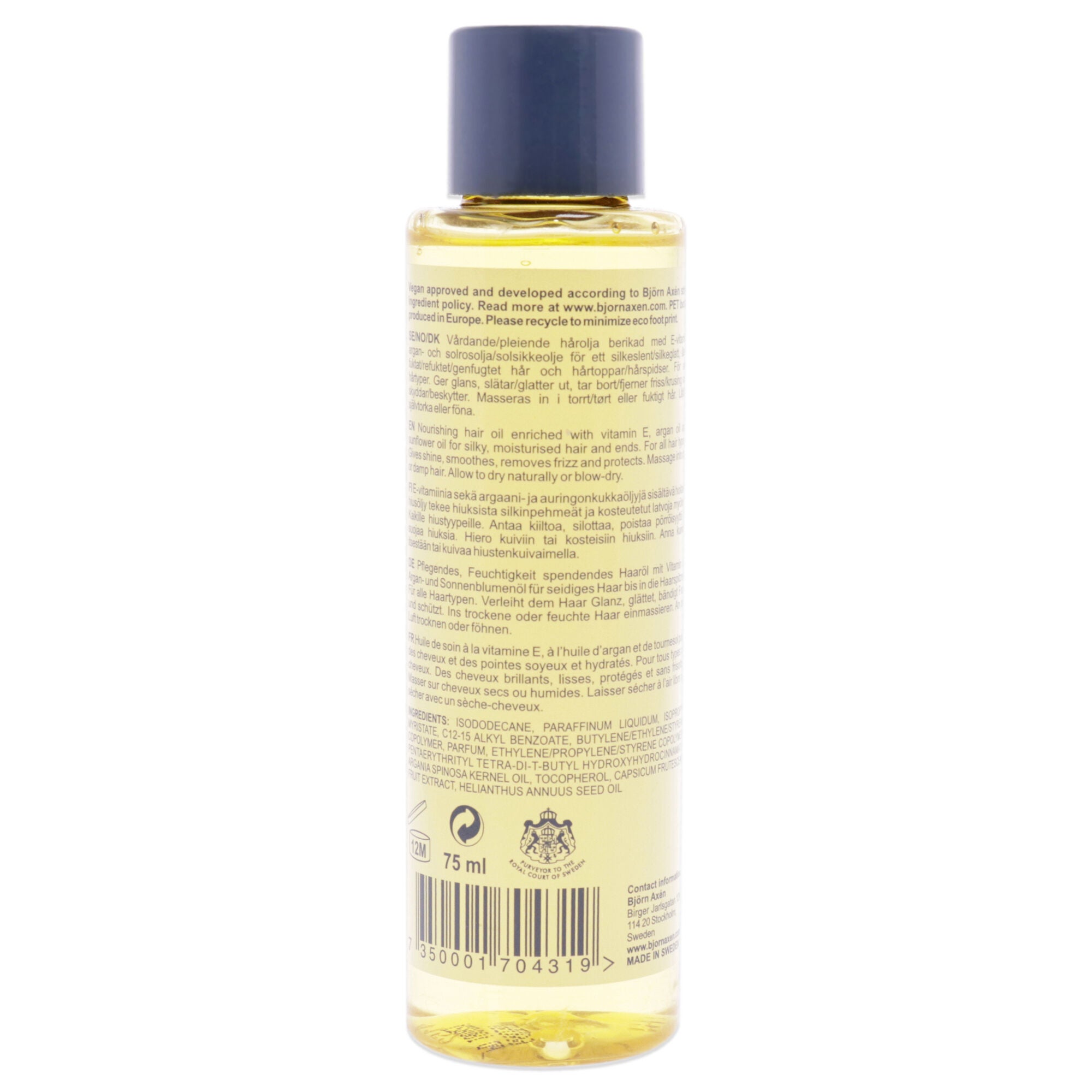 Hair Oil Smooth and Shine - Argan Oil by Bjorn Axen for Unisex - 2.53 oz Oil, , alternate image number 1