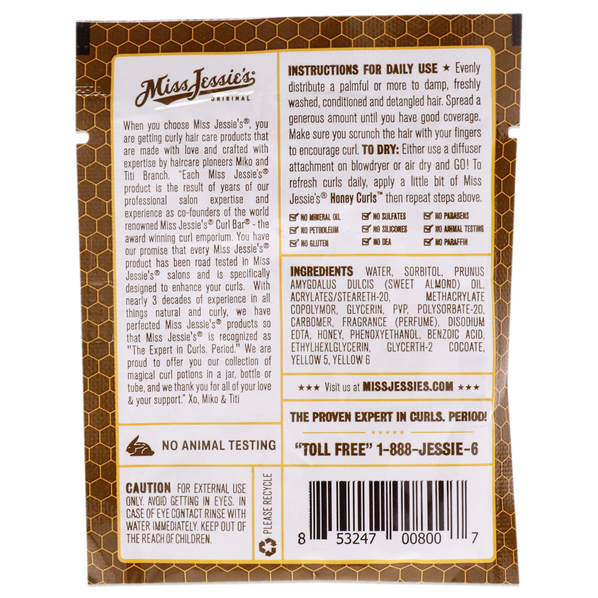 Honey Curls by Miss Jessies for Unisex - 1 oz Emulsion, See Description, alternate image number 2