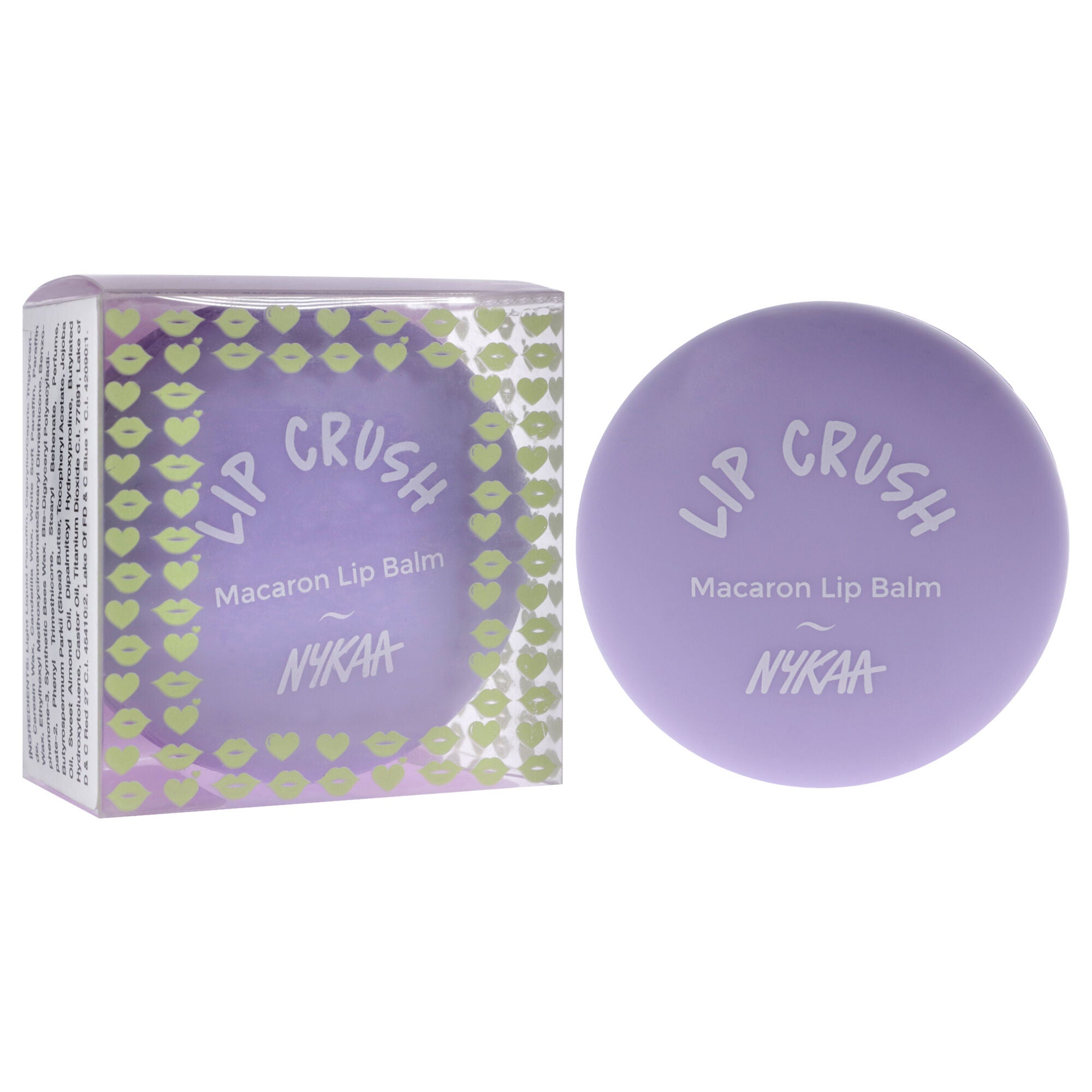 Lip Crush Macaron Lip Balm - 01 Blueberry by Nykaa Cosmetics for Women - 0.28 oz Lip Balm, See Description, alternate image number 1