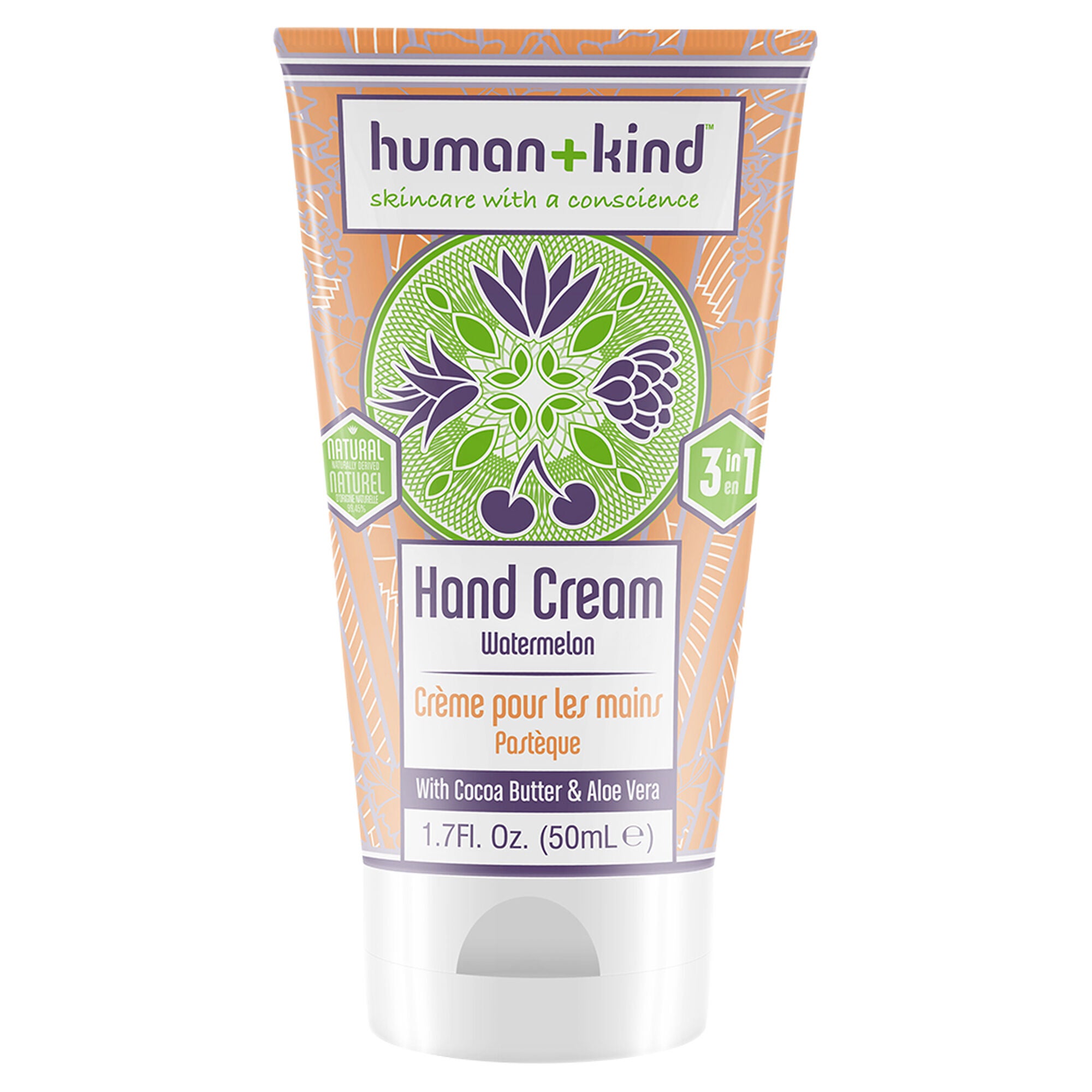 Hand Cream - Watermelon by Human+Kind for Unisex - 1.7 oz Cream, See Description, alternate image number 2