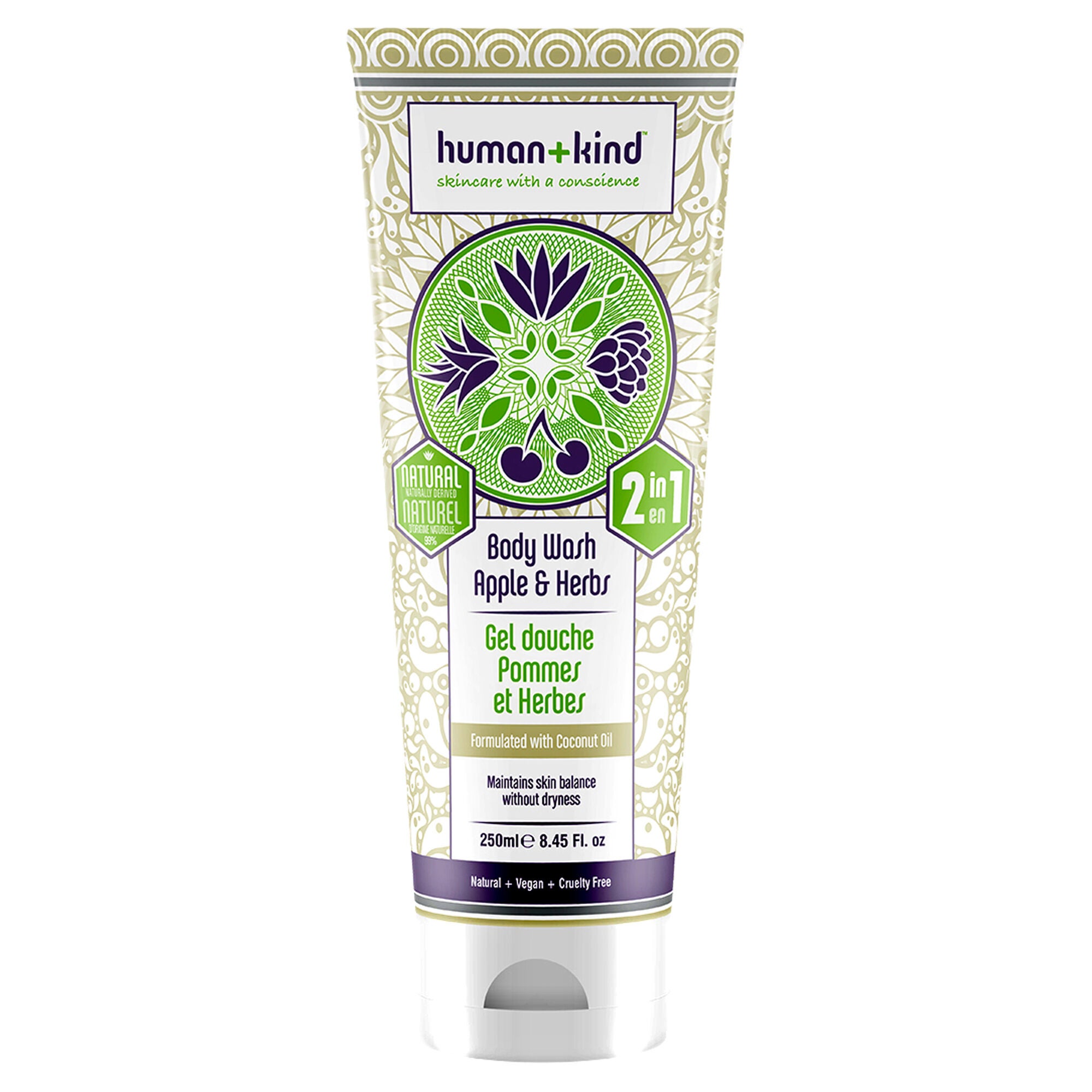 Body Wash - Apple and Herbs by Human+Kind for Unisex - 8.45 oz Body Wash, See Description, hi-res image number 0