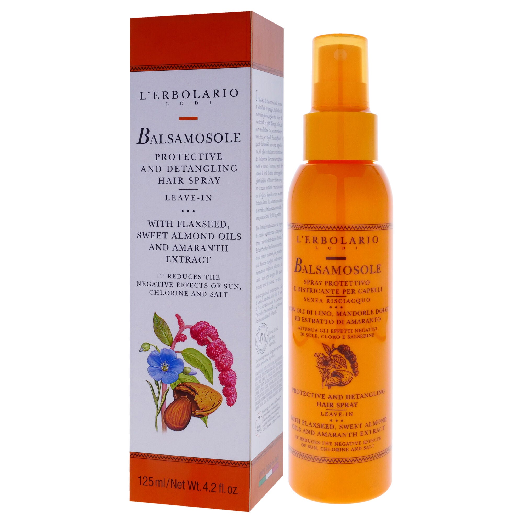 Balsamosole Protective and Detangling Hair Spray Leave-In by LErbolario for Women - 4.2 oz Hair Spray, , alternate image number 7