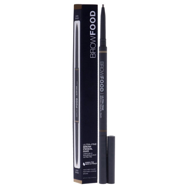 BrowFood Ultra Fine Brow Pencil Duo - Dark Blonde by LashFood for Women - 0.0035 oz Eyebrow Pencil, NA, alternate image number null