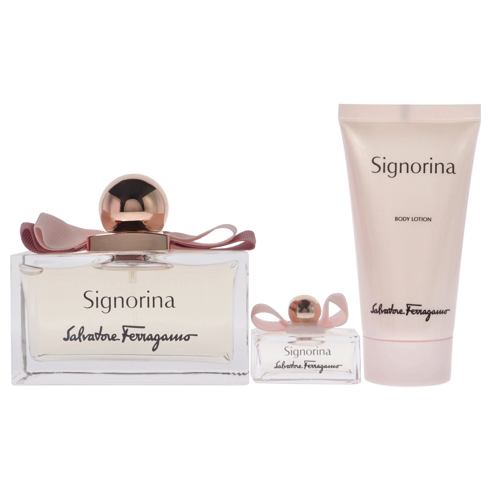Signorina by Salvatore Ferragamo for Women - 3 Pc Gift Set 3.4oz EDP Spray, 0.17oz EDP Spray, 1.7oz Body Lotion, See Description, alternate image number 1