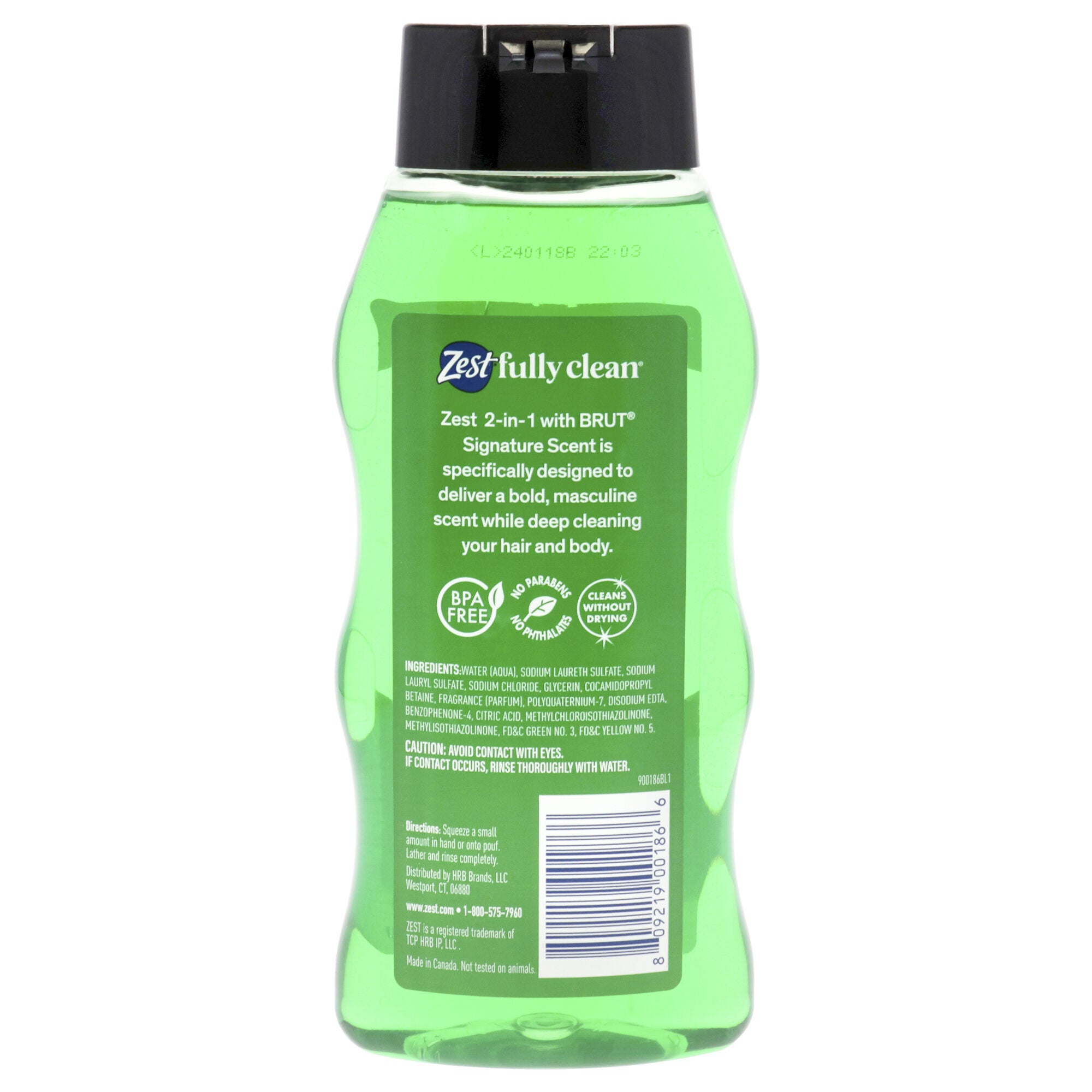 2-in-1 Hair and Body Wash - Signature Scent by Zest for Men - 20 oz Body Wash, See Description, alternate image number 2